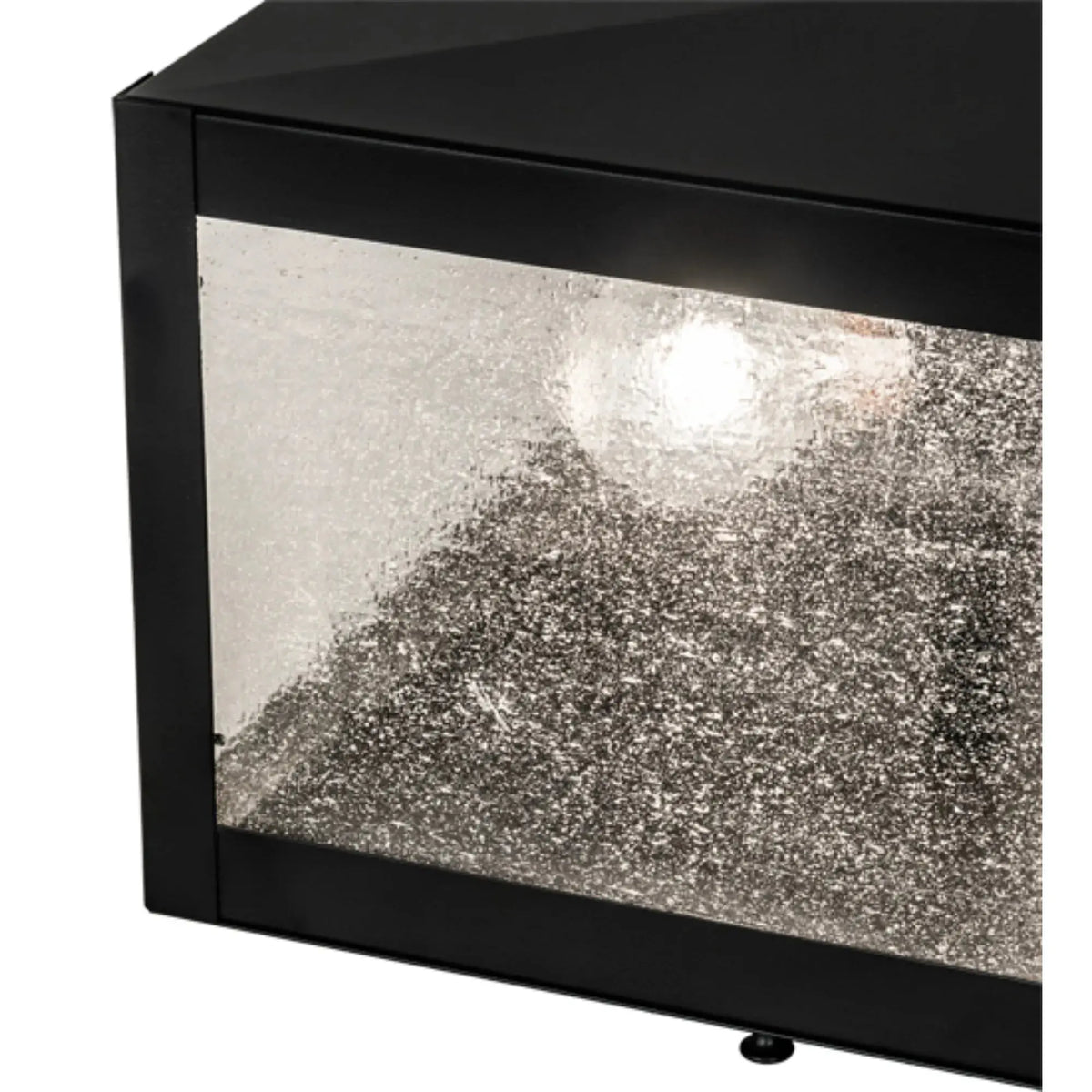 12" Square Seneca Prime Post Mount – Solar Black – Clear Seeded – Damp-Rated – Meyda Lighting Meyda Lighting