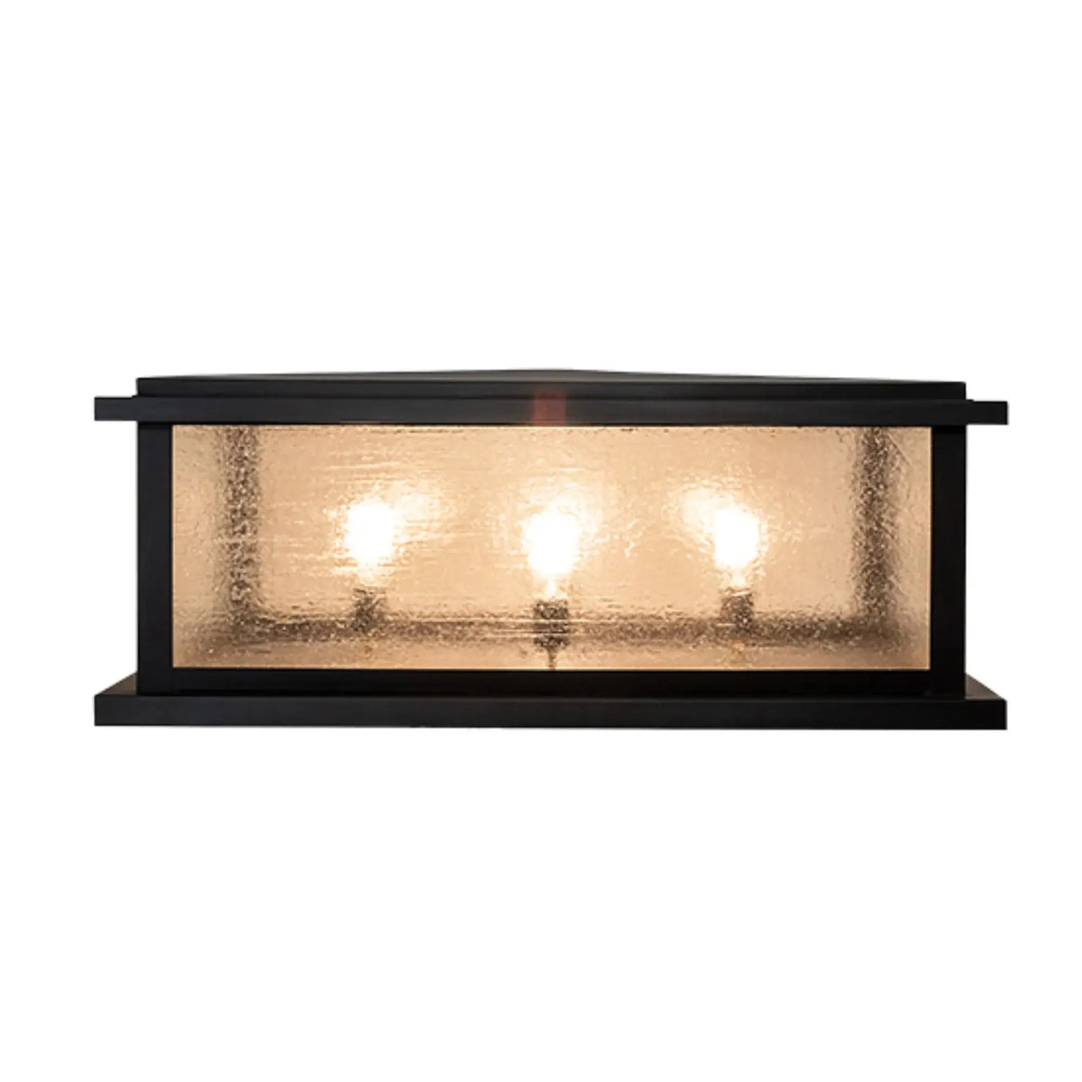 37" Square Mission Prime Pier Mount – Craftsman Brown – Clear Seeded – Wet-Rated – Meyda Lighting Meyda Lighting