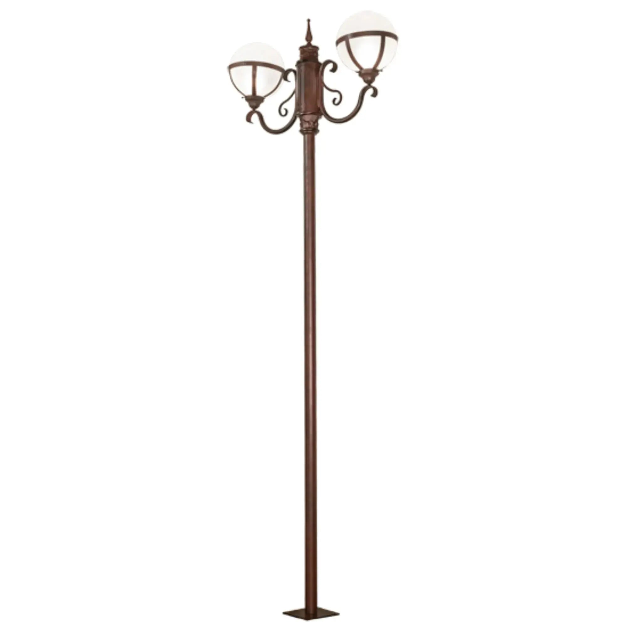 120" High Bola Tavern Street Lamp – Rustic Nail – Damp-Rated – Meyda Lighting Meyda Lighting