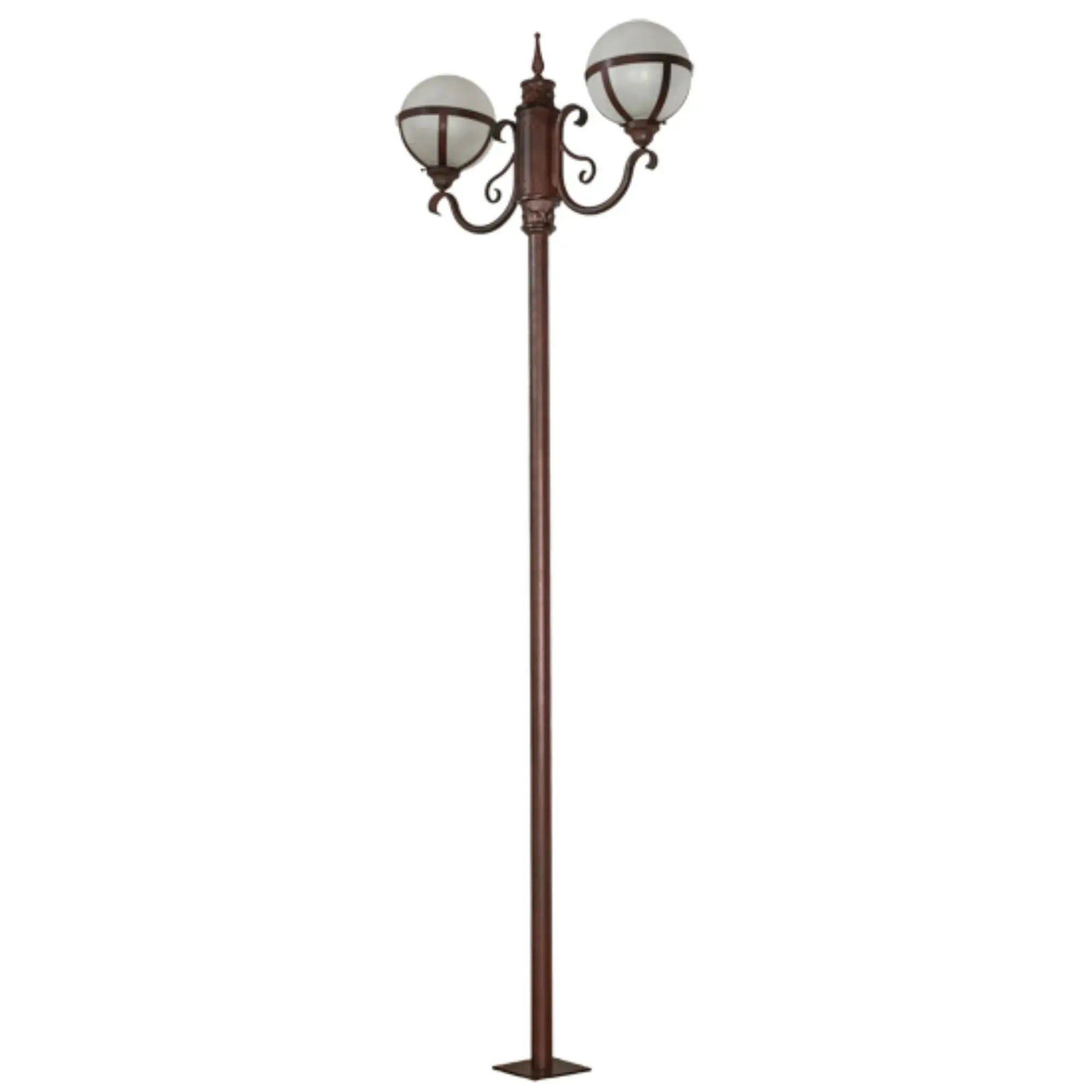 120" High Bola Tavern Street Lamp – Rustic Nail – Damp-Rated – Meyda Lighting Meyda Lighting