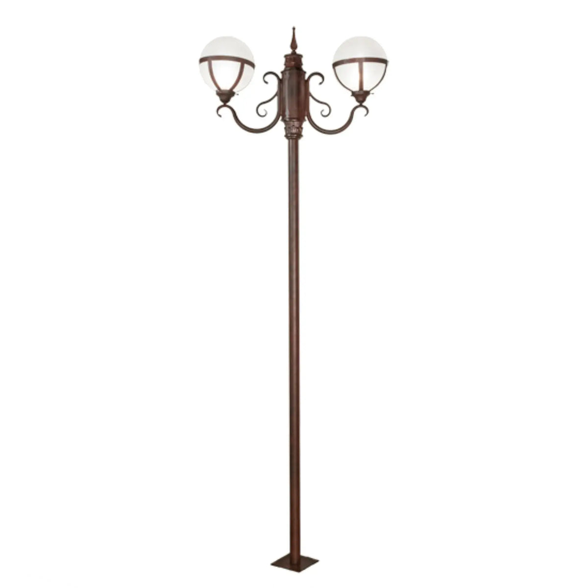 120" High Bola Tavern Street Lamp – Rustic Nail – Damp-Rated – Meyda Lighting Meyda Lighting