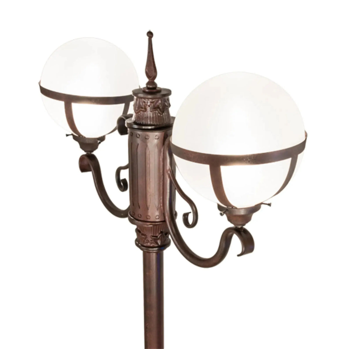 120" High Bola Tavern Street Lamp – Rustic Nail – Damp-Rated – Meyda Lighting Meyda Lighting