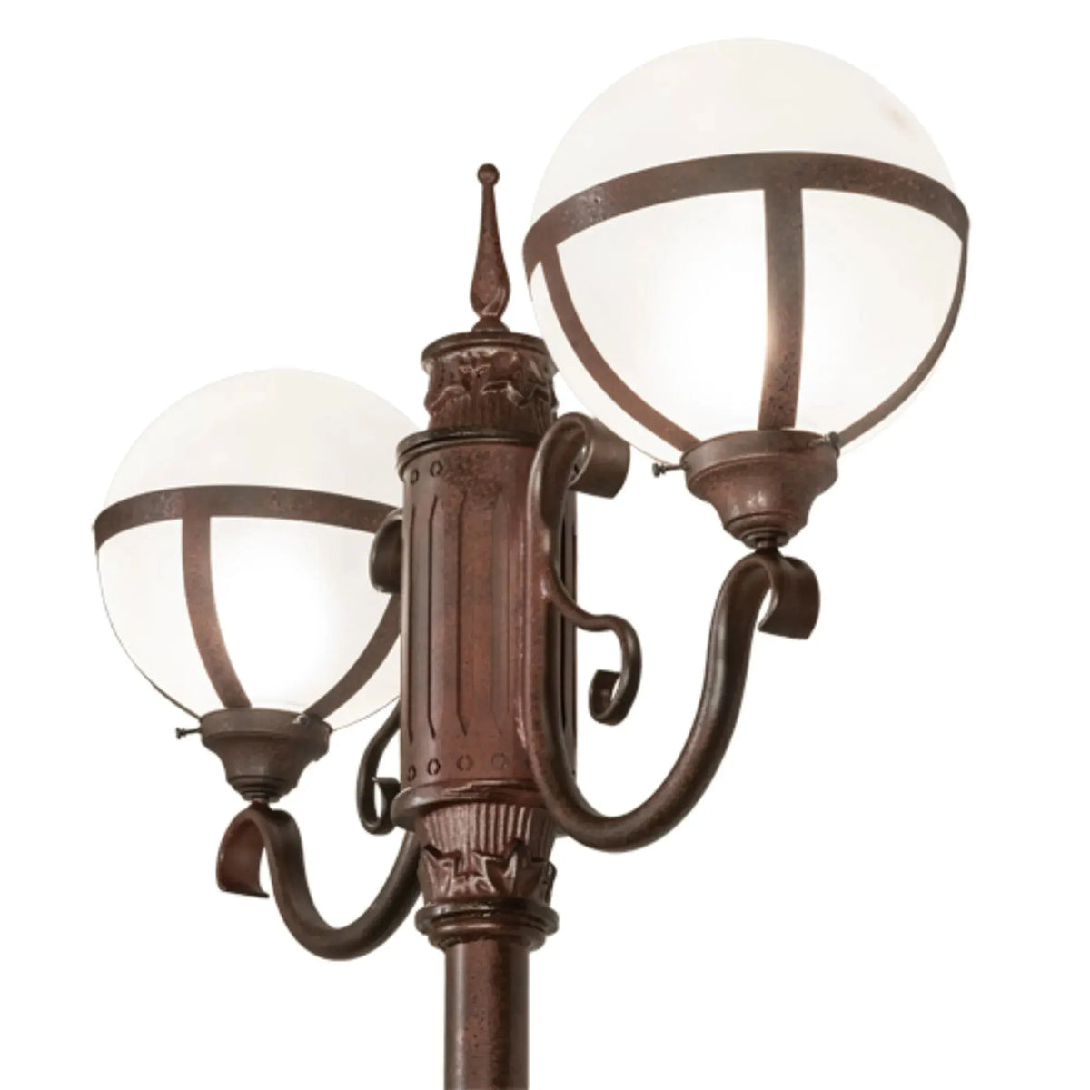 120" High Bola Tavern Street Lamp – Rustic Nail – Damp-Rated – Meyda Lighting Meyda Lighting