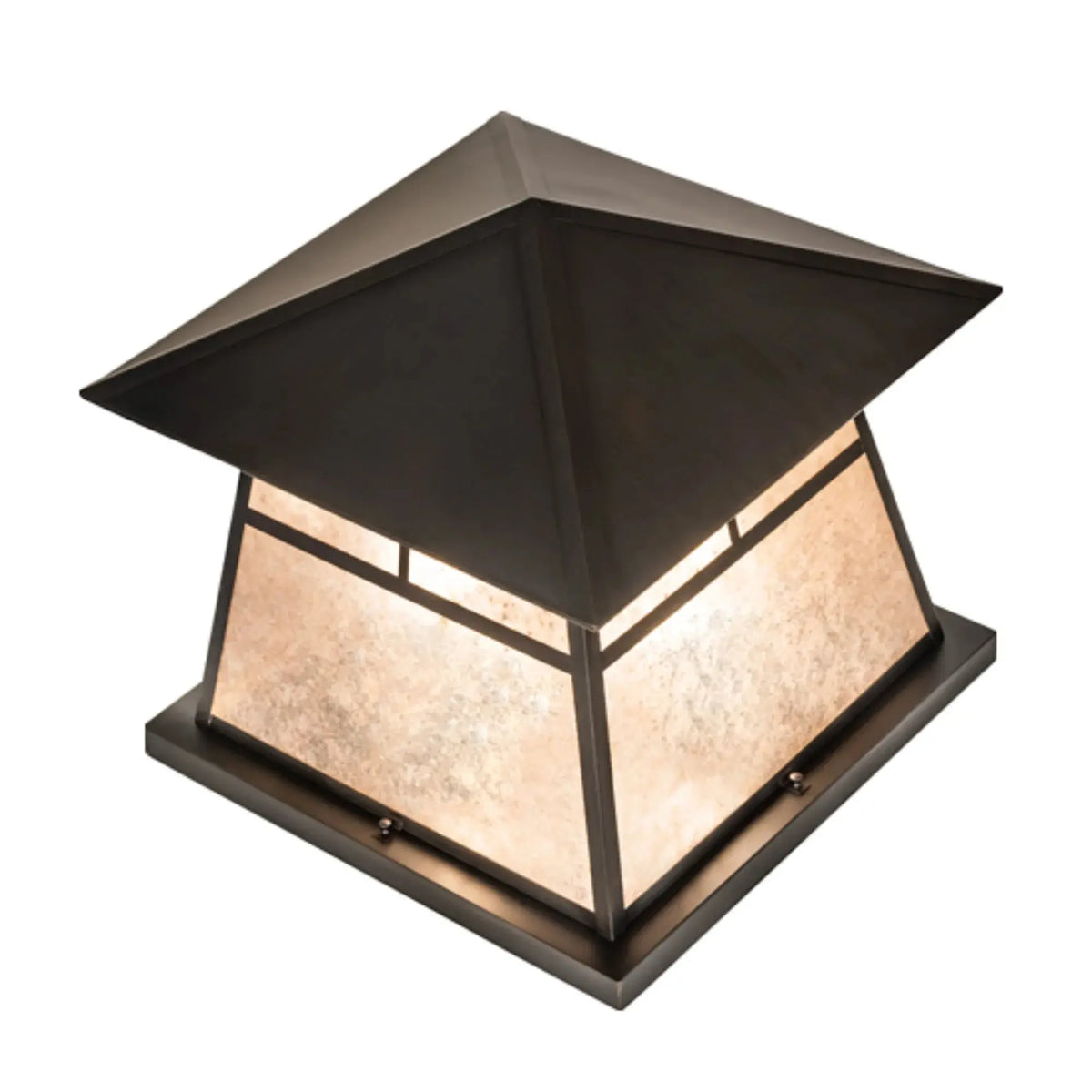 24" Square Stillwater "T" Mission Pier Mount – Craftsman Brown – Wet-Rated – Meyda Lighting Meyda Lighting