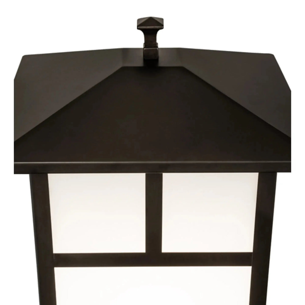11" Square Seneca "T" Mission Post Mount – Craftsman Brown on Brass – Wet-Rated – Meyda Lighting Meyda Lighting