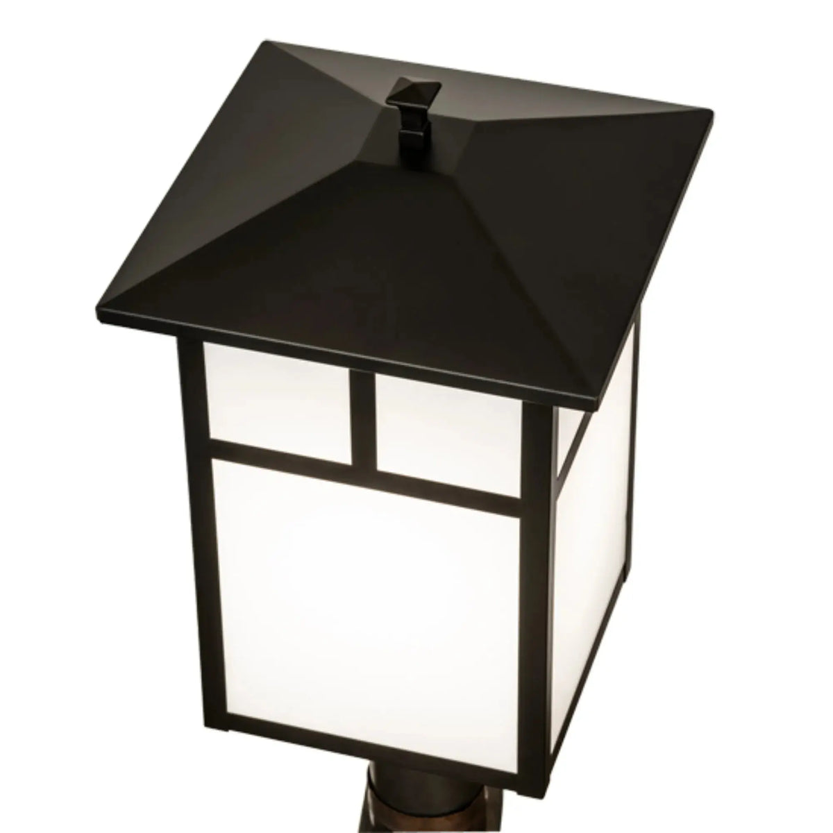 11" Square Seneca "T" Mission Post Mount – Craftsman Brown on Brass – Wet-Rated – Meyda Lighting Meyda Lighting