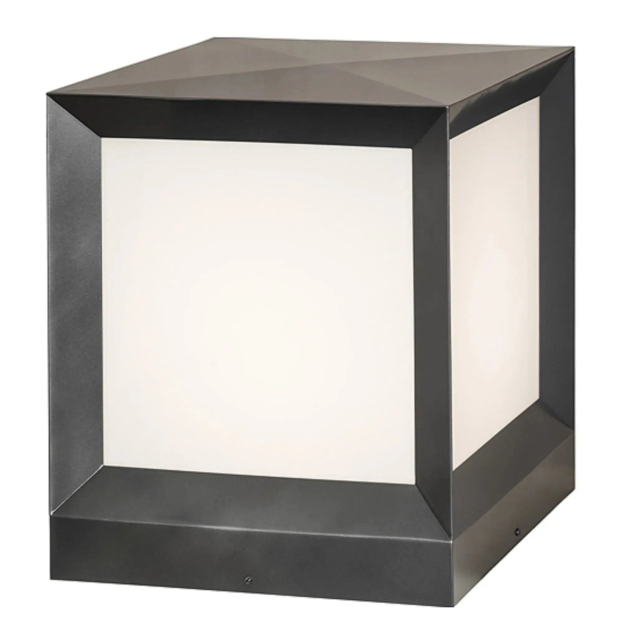 16" Square Cubism Pier Mount – Silver Metallic – Damp-Rated – Meyda Lighting Meyda Lighting
