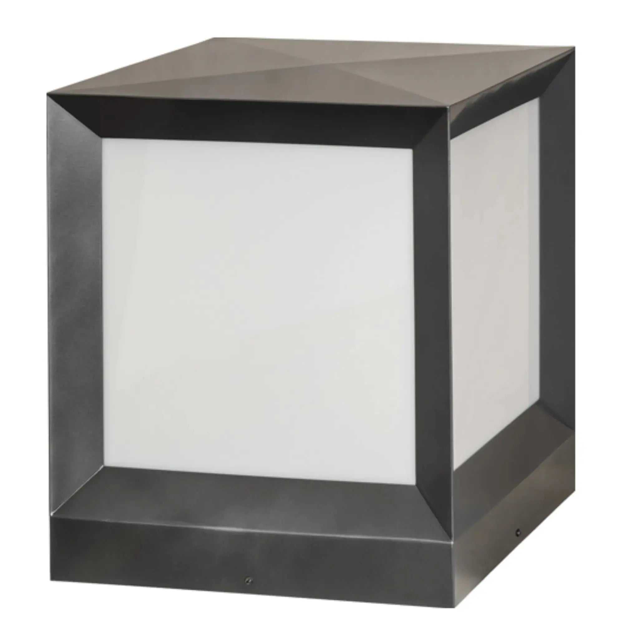 16" Square Cubism Pier Mount – Silver Metallic – Damp-Rated – Meyda Lighting Meyda Lighting