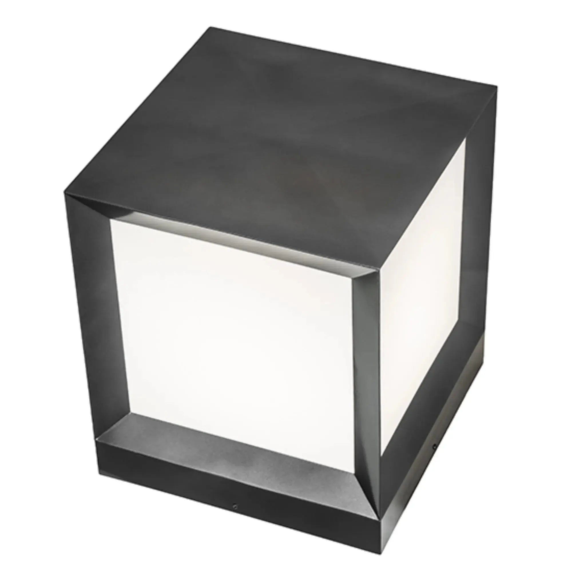 16" Square Cubism Pier Mount – Silver Metallic – Damp-Rated – Meyda Lighting Meyda Lighting