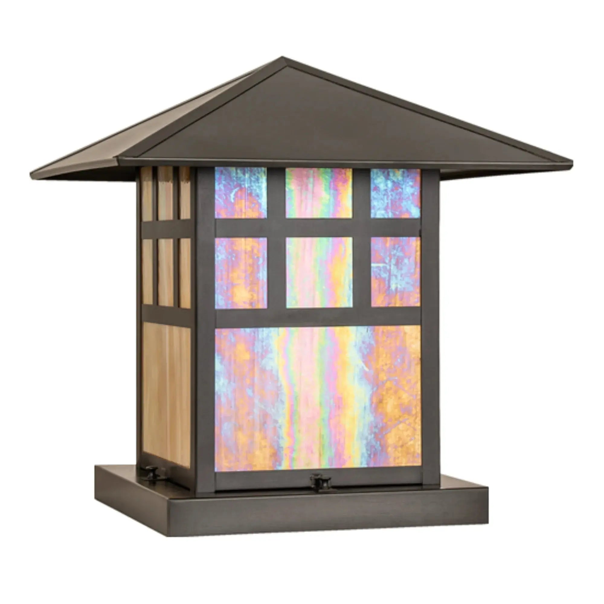 18" Square Seneca Watchtower Pier Mount – Craftsman Brown – Wet-Rated – Meyda Lighting Meyda Lighting