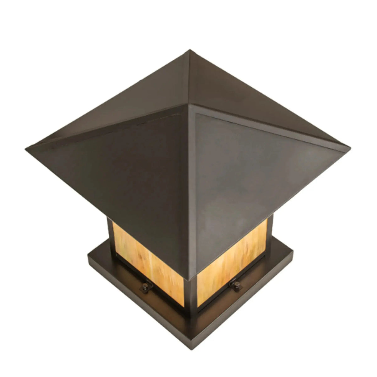 18" Square Seneca Watchtower Pier Mount – Craftsman Brown – Wet-Rated – Meyda Lighting Meyda Lighting