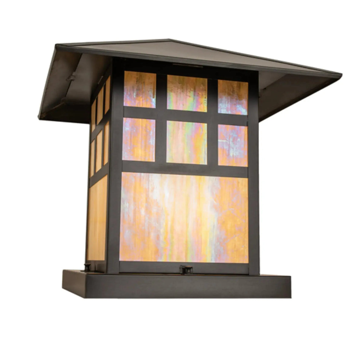 18" Square Seneca Watchtower Pier Mount – Craftsman Brown – Wet-Rated – Meyda Lighting Meyda Lighting