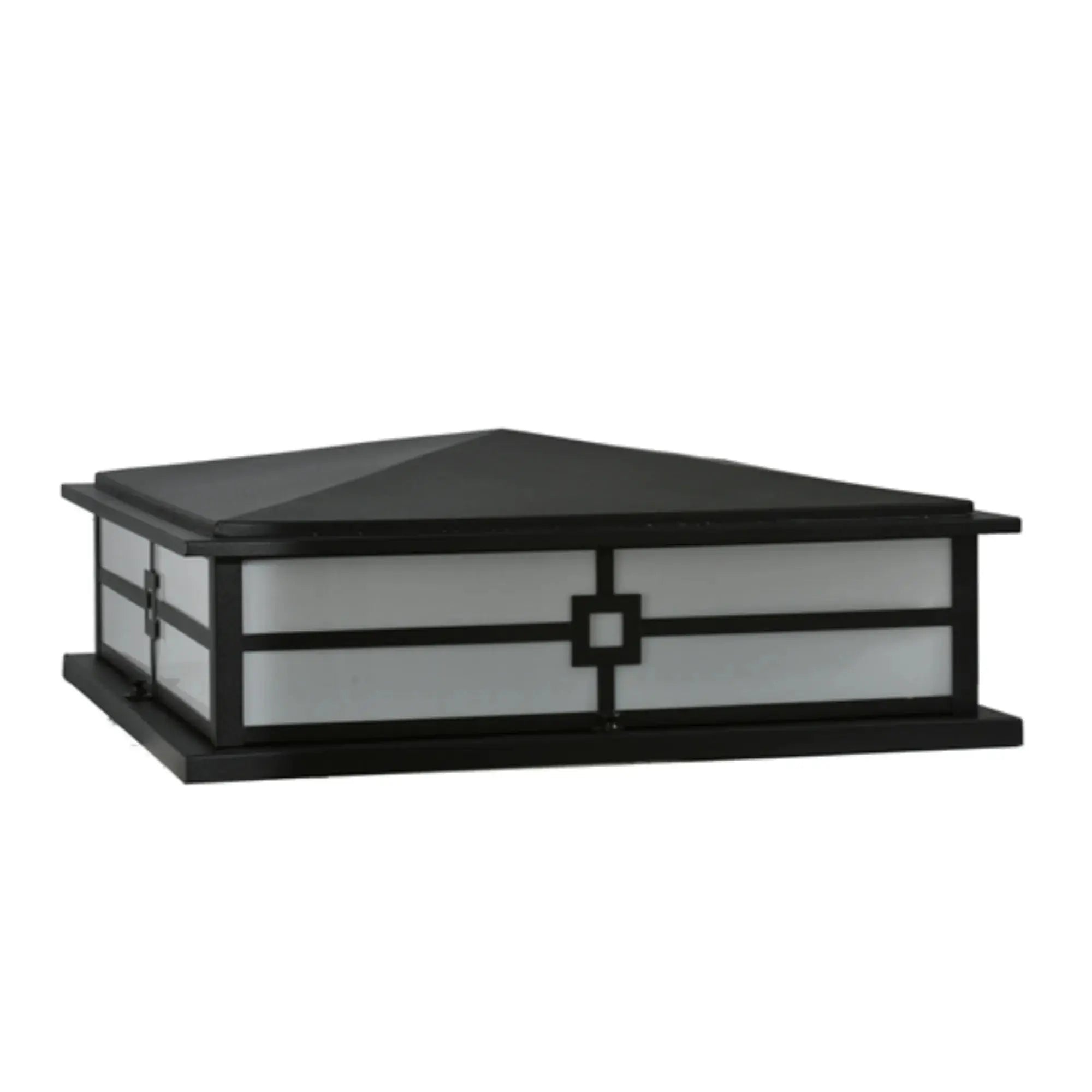24" Square Seneca Console Pier Mount – Textured Black – Wet-Rated – Meyda Lighting Meyda Lighting
