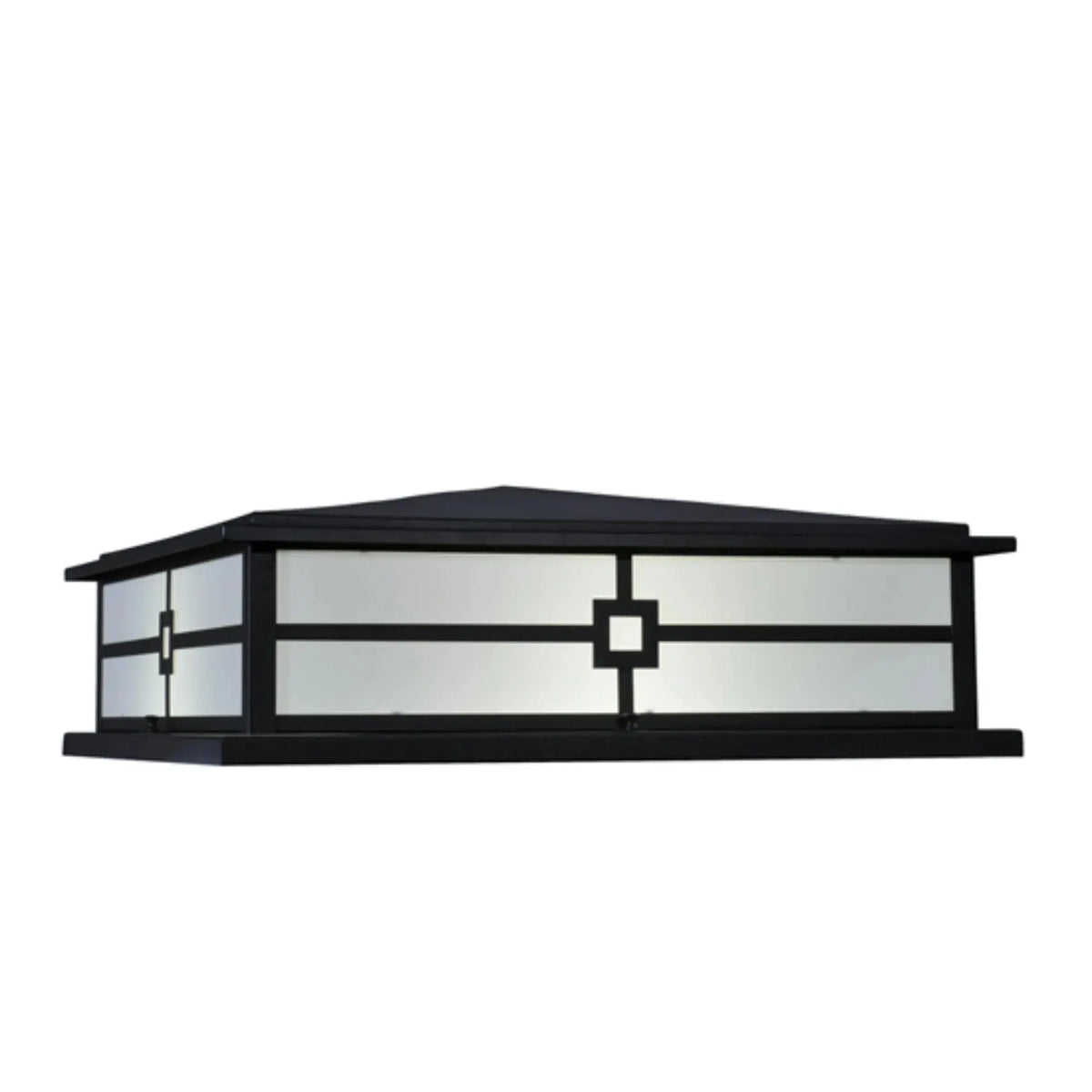 24" Square Seneca Console Pier Mount – Textured Black – Wet-Rated – Meyda Lighting Meyda Lighting