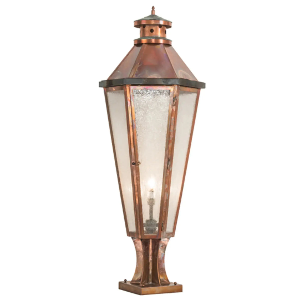 14" Wide Millesime Pier Mount – Vintage Copper and Craftsman Verdi – Wet-Rated – Meyda Lighting Meyda Lighting