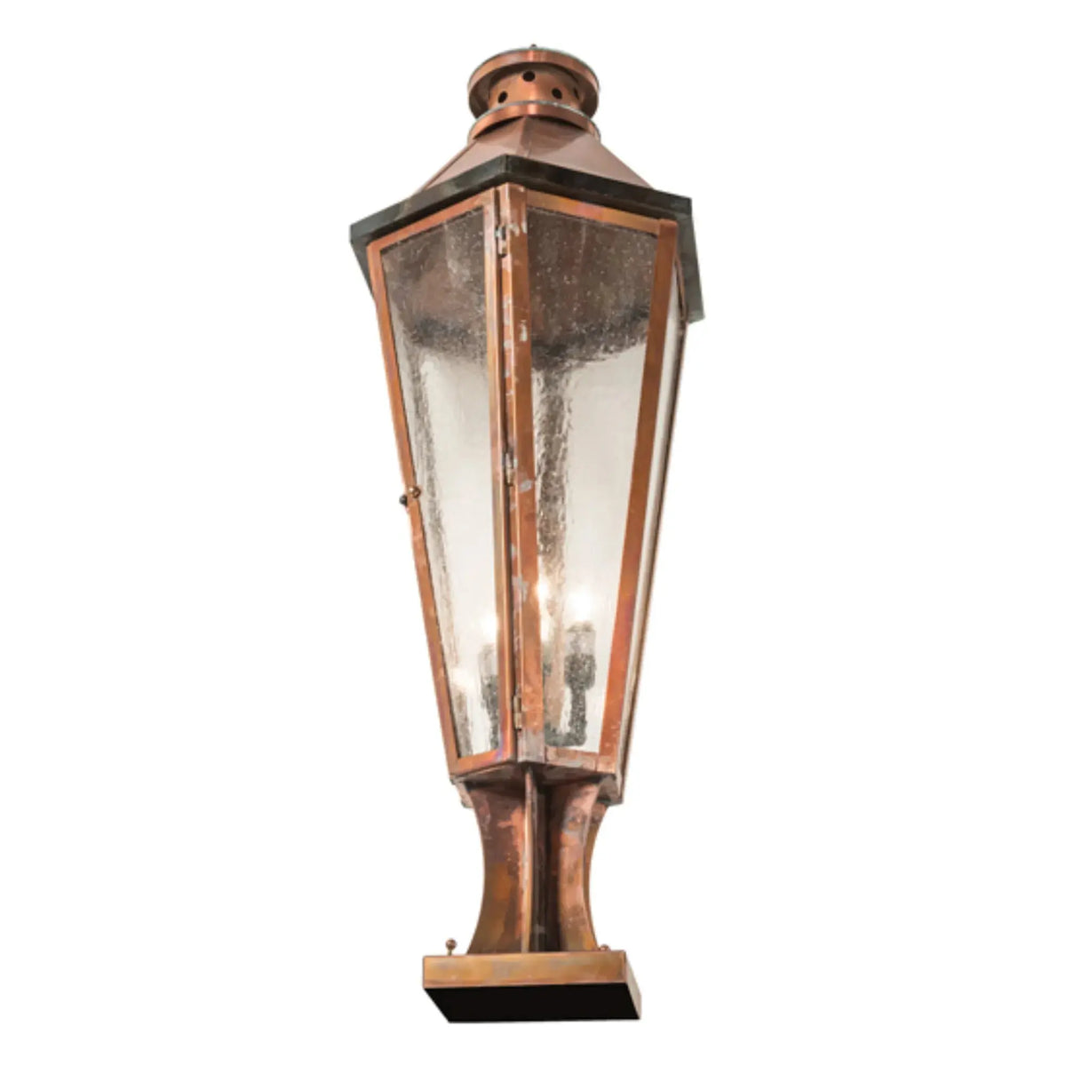 14" Wide Millesime Pier Mount – Vintage Copper and Craftsman Verdi – Wet-Rated – Meyda Lighting Meyda Lighting