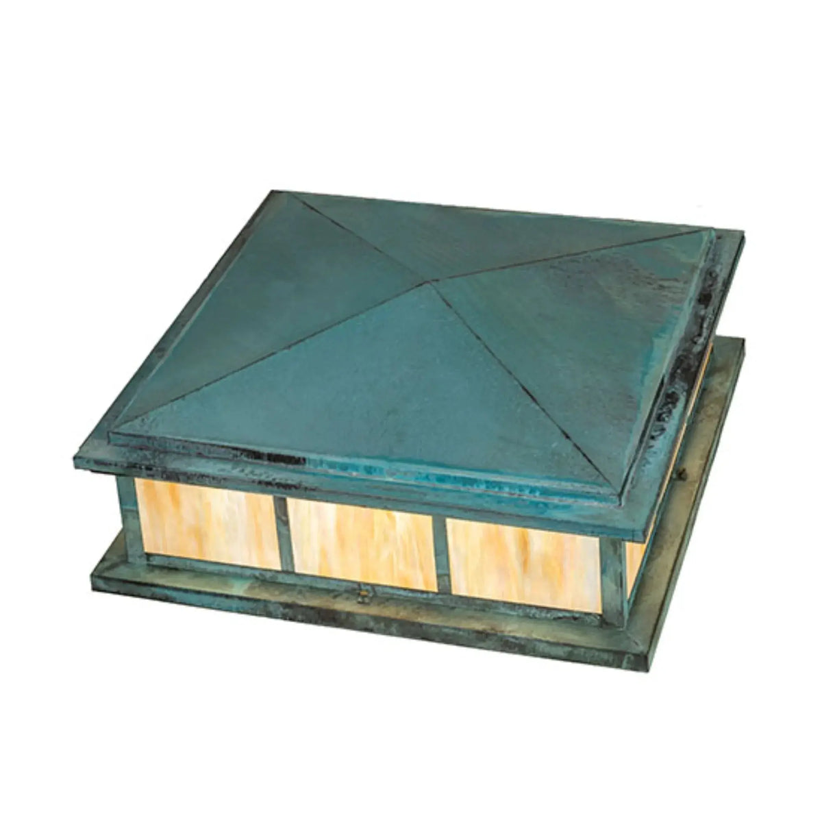 34" Square Seneca Double Bar Mission Pier Mount – Craftsman Verdigris – Wet-Rated – Meyda Lighting Meyda Lighting
