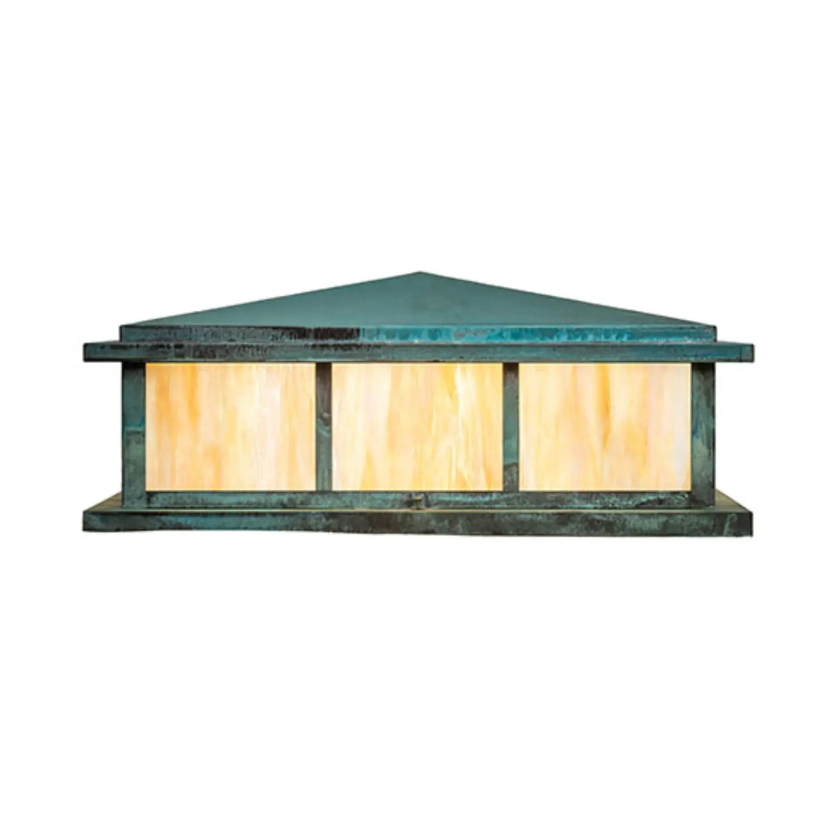 34" Square Seneca Double Bar Mission Pier Mount – Craftsman Verdigris – Wet-Rated – Meyda Lighting Meyda Lighting