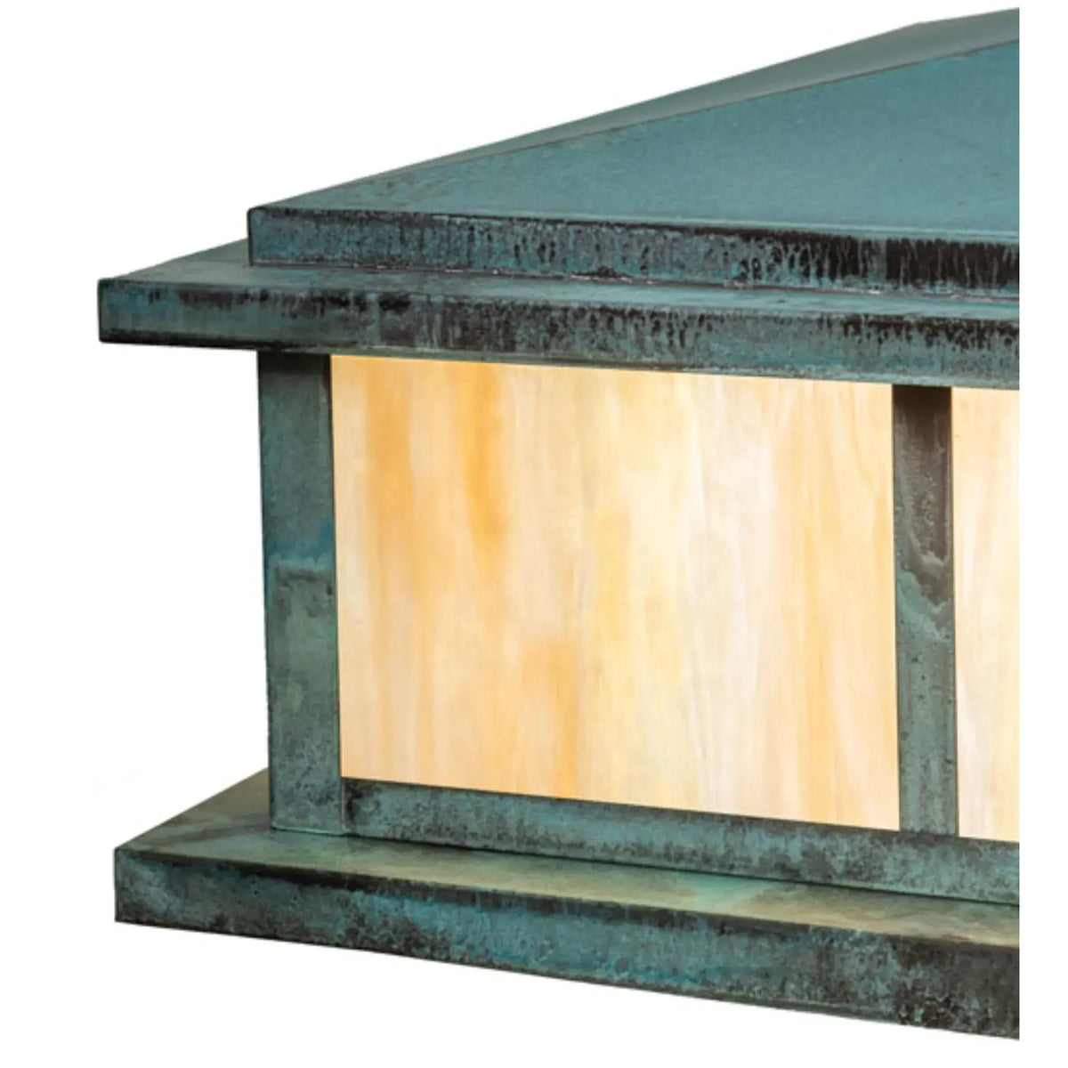 34" Square Seneca Double Bar Mission Pier Mount – Craftsman Verdigris – Wet-Rated – Meyda Lighting Meyda Lighting