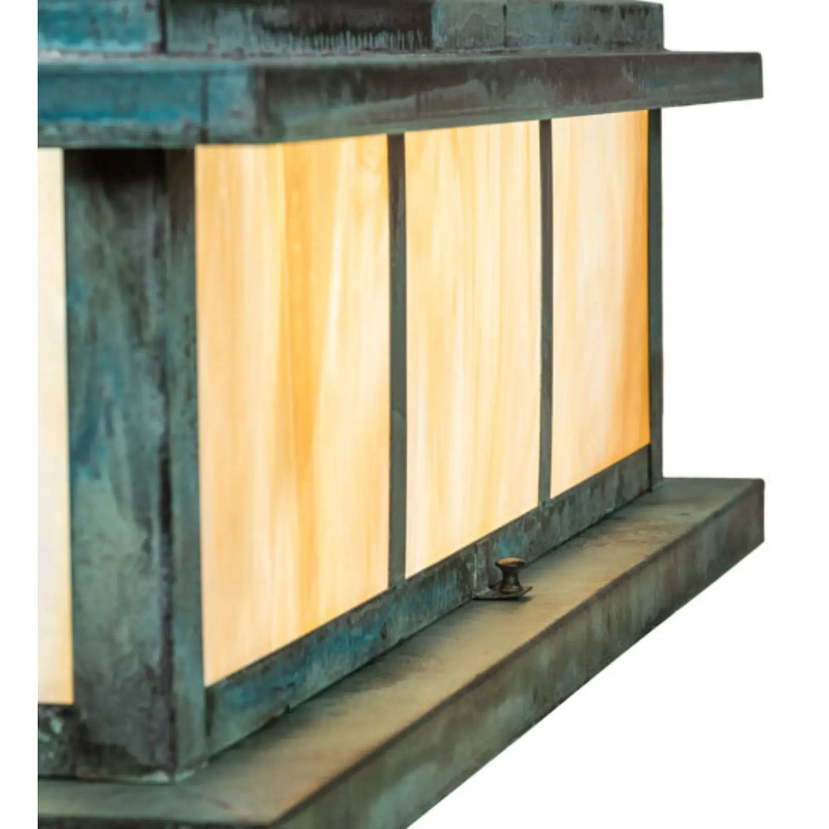 34" Square Seneca Double Bar Mission Pier Mount – Craftsman Verdigris – Wet-Rated – Meyda Lighting Meyda Lighting