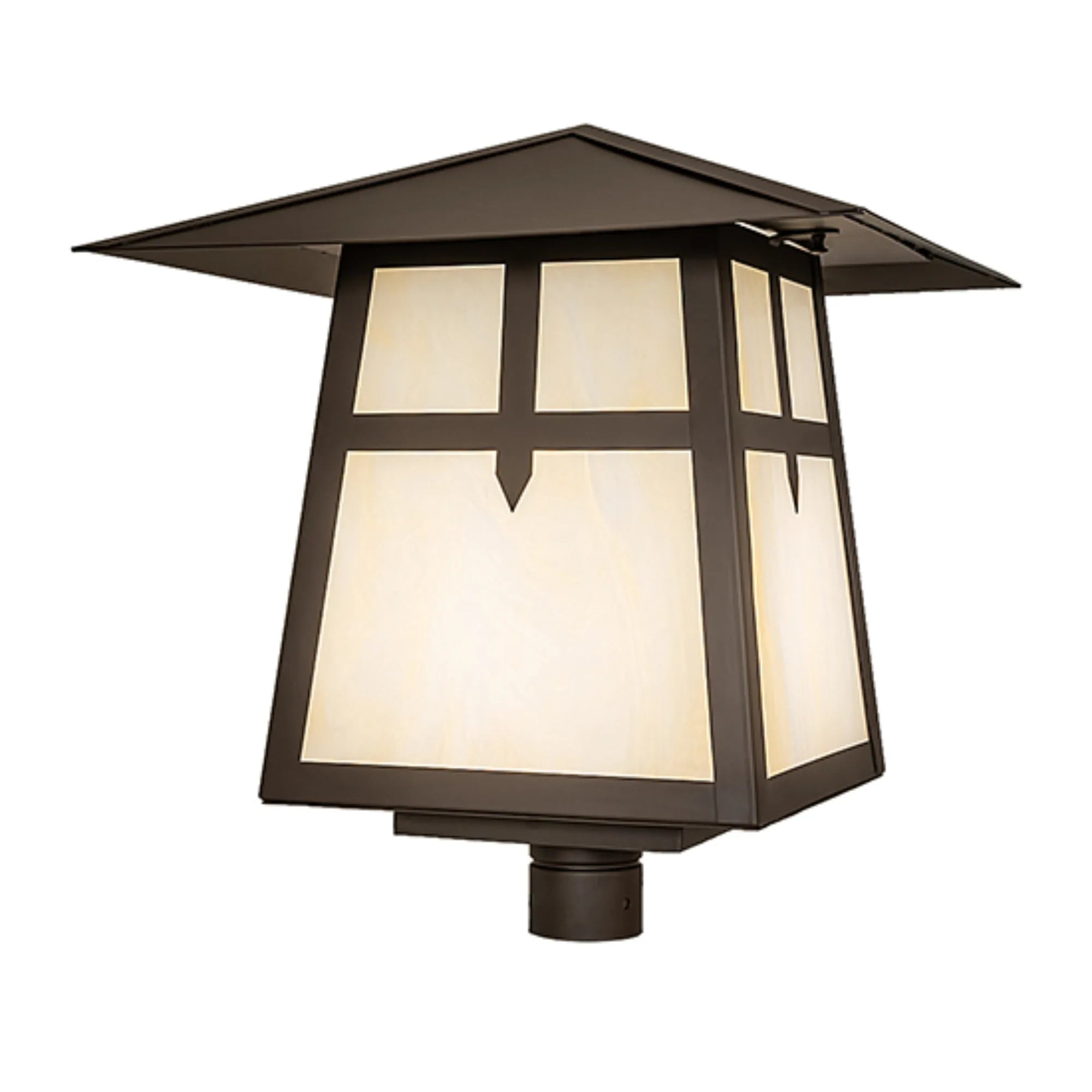 20" Square Stillwater Cross Mission Post Mount – Oil Rubbed Bronze – Wet-Rated – Meyda Lighting