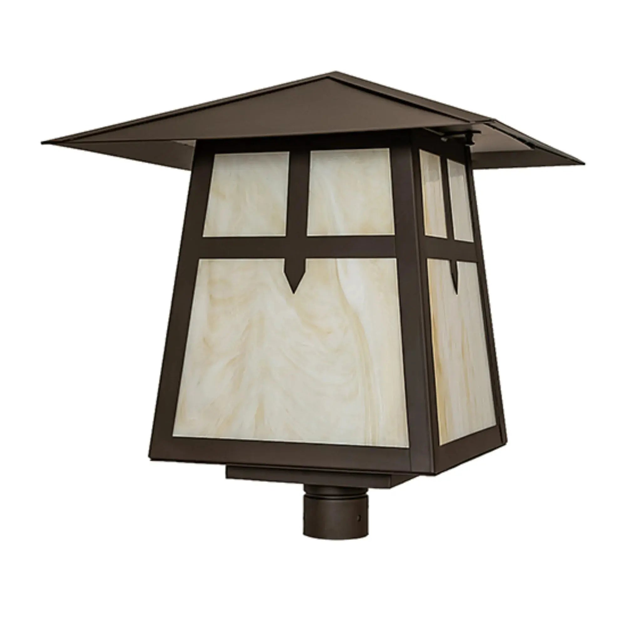 20" Square Stillwater Cross Mission Post Mount – Oil Rubbed Bronze – Wet-Rated – Meyda Lighting Meyda Lighting