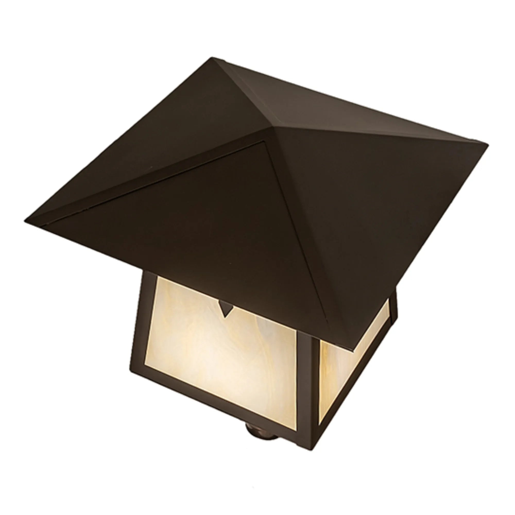 20" Square Stillwater Cross Mission Post Mount – Oil Rubbed Bronze – Wet-Rated – Meyda Lighting