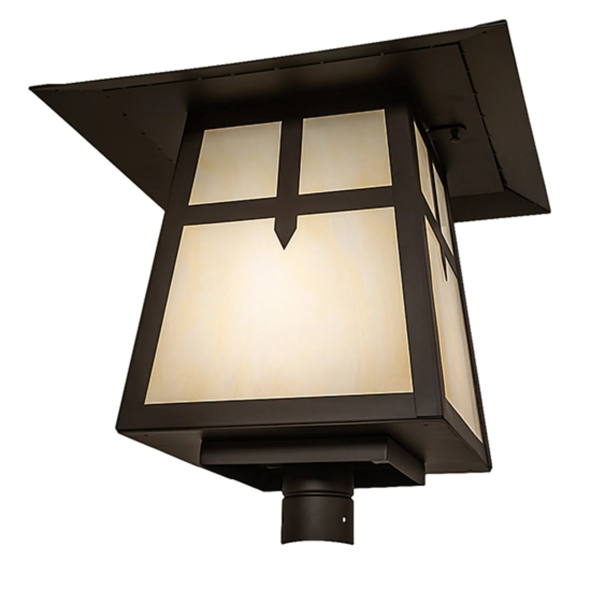 20" Square Stillwater Cross Mission Post Mount – Oil Rubbed Bronze – Wet-Rated – Meyda Lighting
