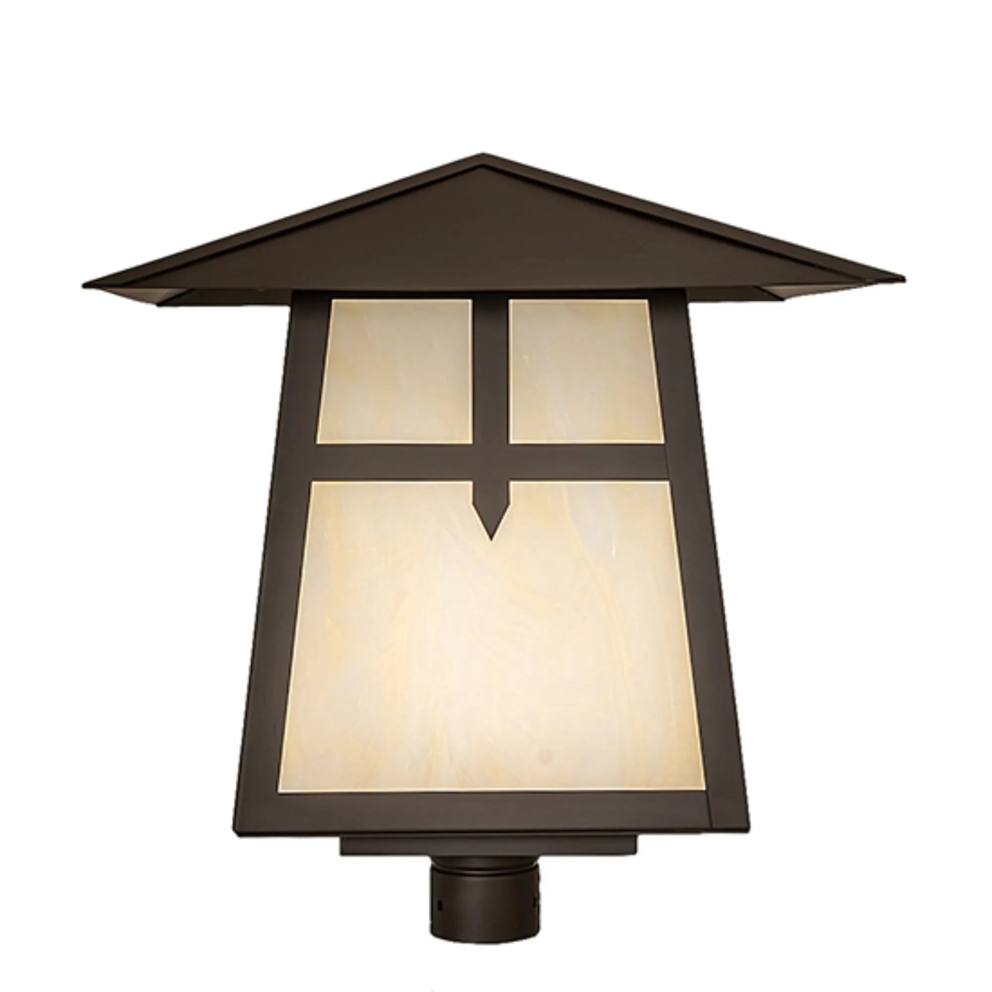 20" Square Stillwater Cross Mission Post Mount – Oil Rubbed Bronze – Wet-Rated – Meyda Lighting