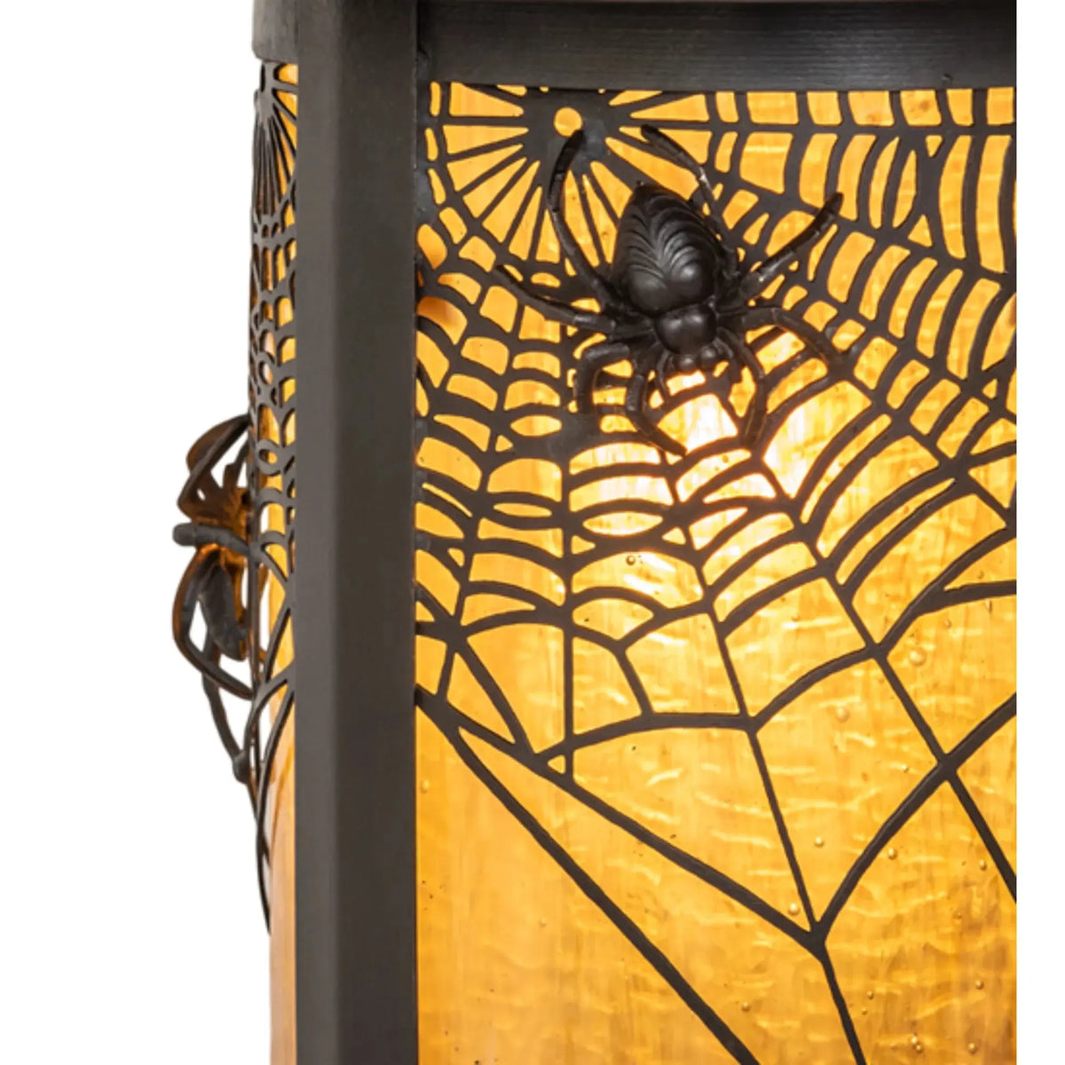 6" Wide Fulton Spider Web Post Mount – Craftsman Brown – Wet-Rated – Meyda Lighting Meyda Lighting