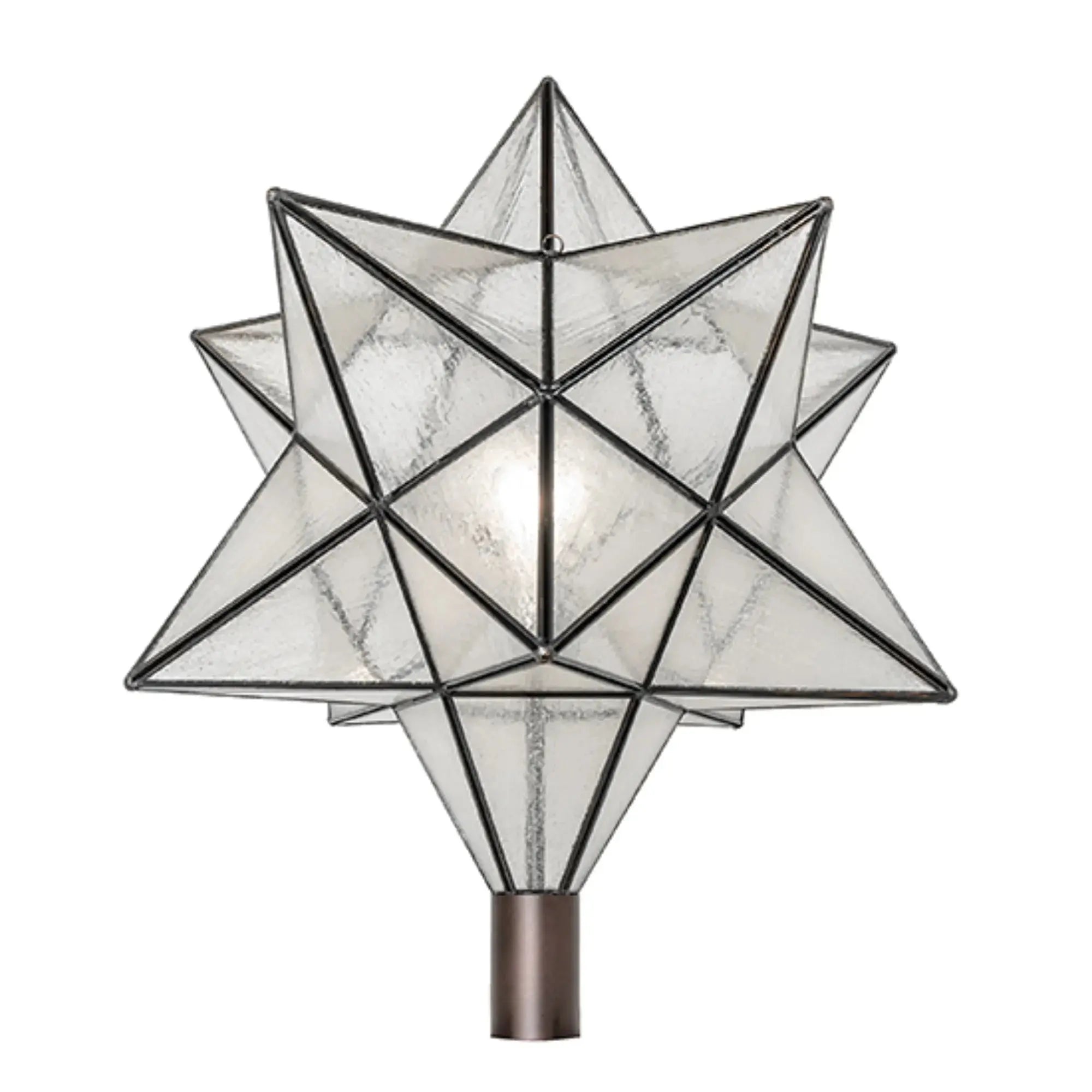 18" Wide Moravian Star Post Mount – Mahogany Bronze – Wet-Rated – Meyda Lighting Meyda Lighting