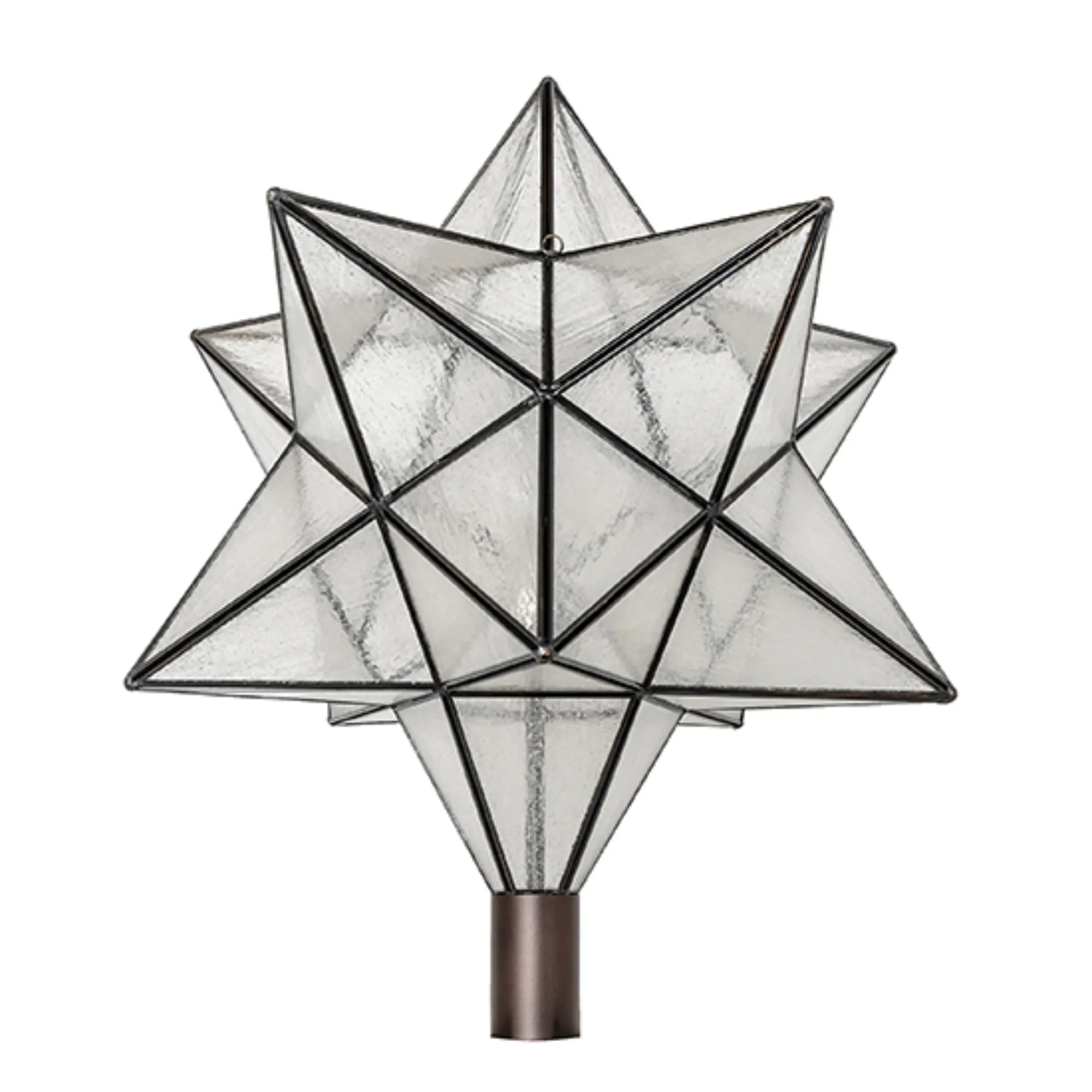18" Wide Moravian Star Post Mount – Mahogany Bronze – Wet-Rated – Meyda Lighting