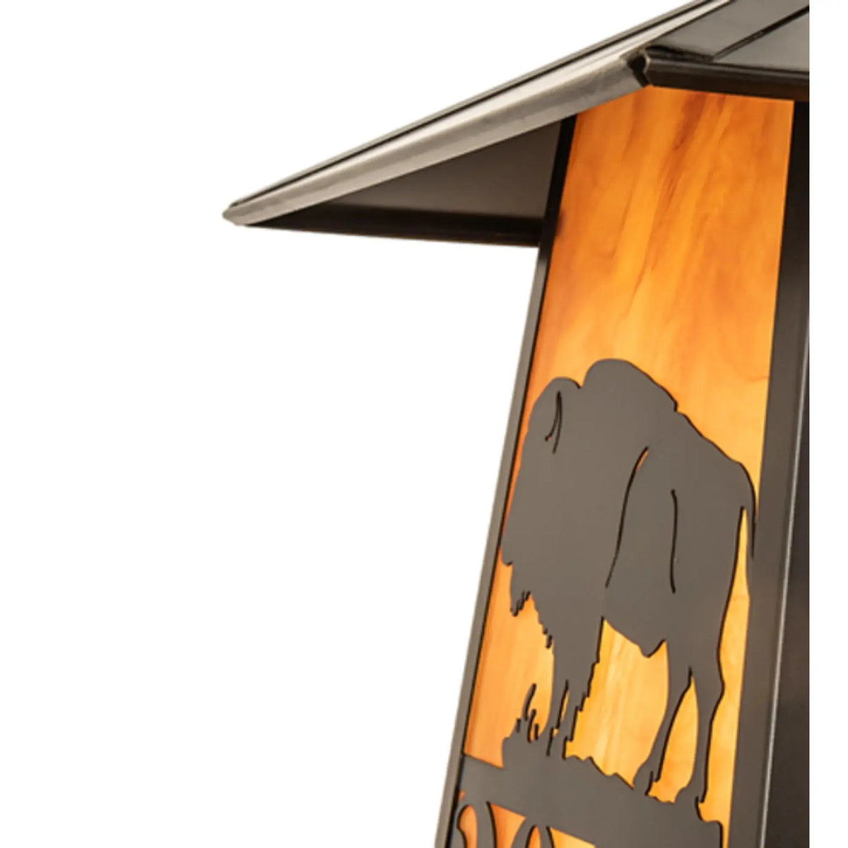 12" Square Personalized Buffalo Post Mount – Craftsman Brown – Wet-Rated – Meyda Lighting Meyda Lighting