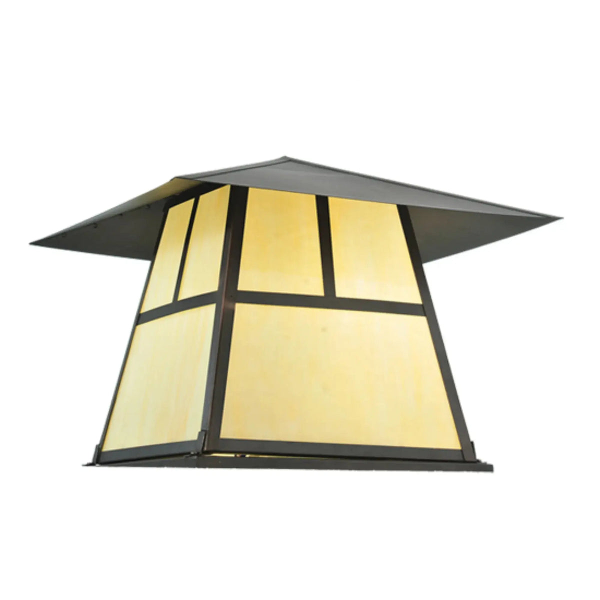 15" Square Stillwater "T" Mission Pier Mount – Craftsman Brown – Wet-Rated – Meyda Lighting Meyda Lighting