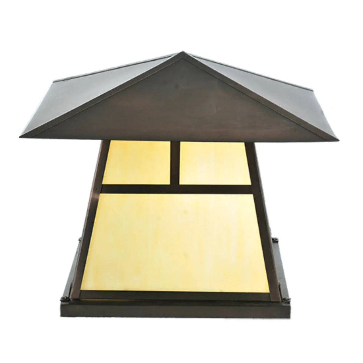 15" Square Stillwater "T" Mission Pier Mount – Craftsman Brown – Wet-Rated – Meyda Lighting Meyda Lighting