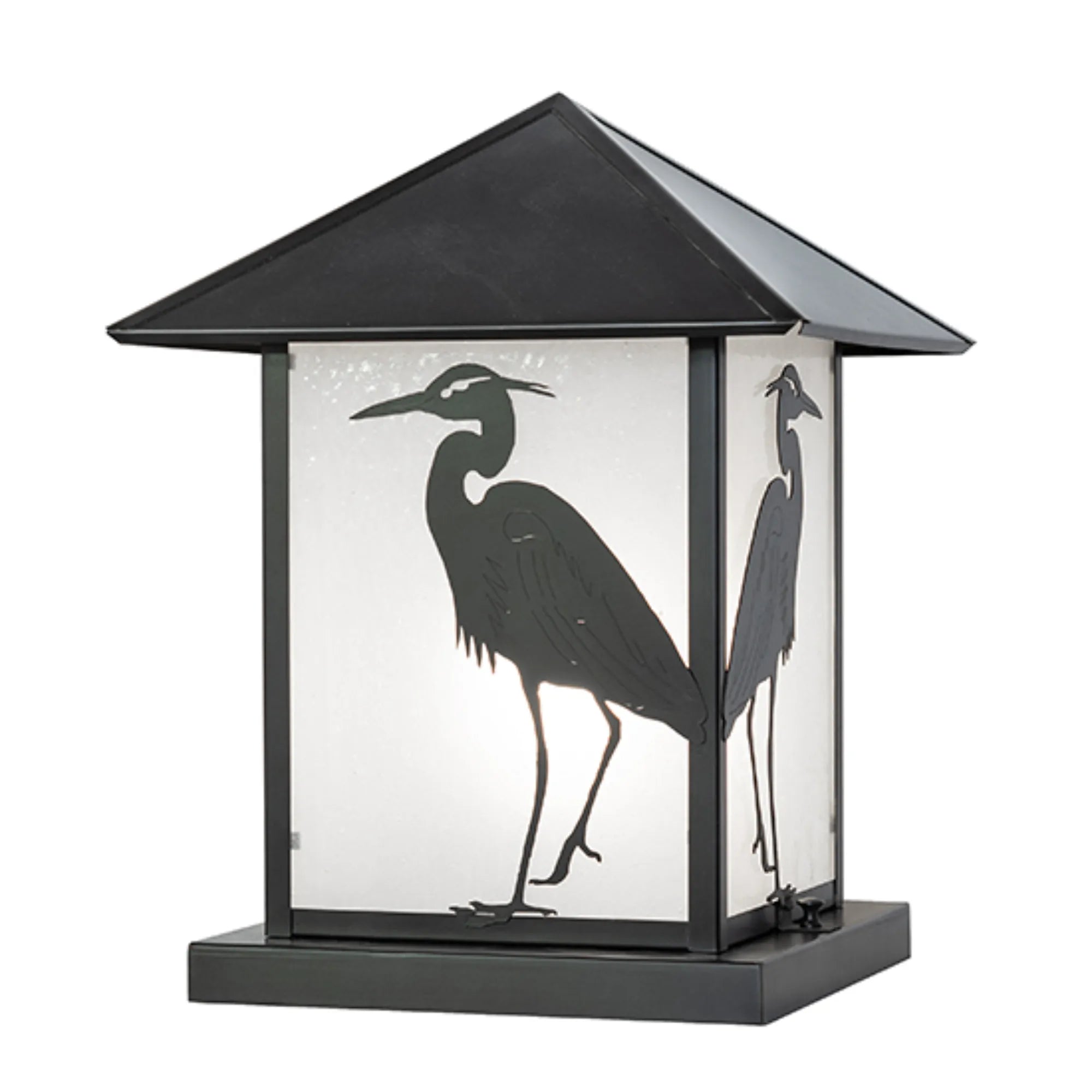 12" Square Seneca Heron Pier Mount – Craftsman Brown – Wet-Rated – Meyda Lighting