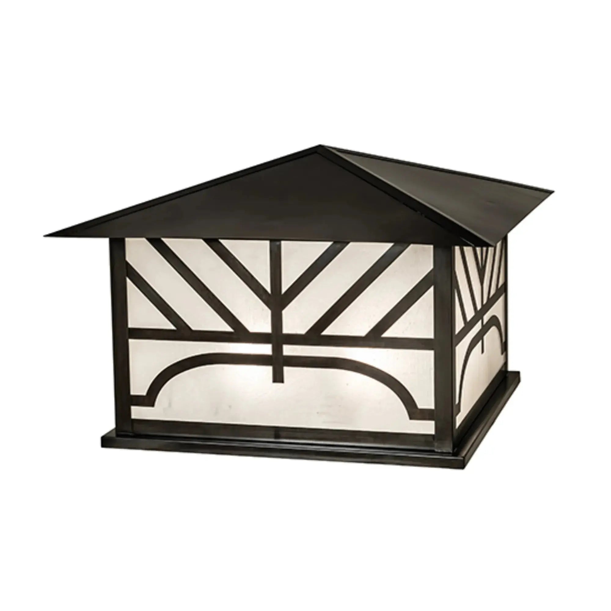 37" Square Seneca Chevron Mission Pier Mount – Black Patina – Wet-Rated – Meyda Lighting Meyda Lighting
