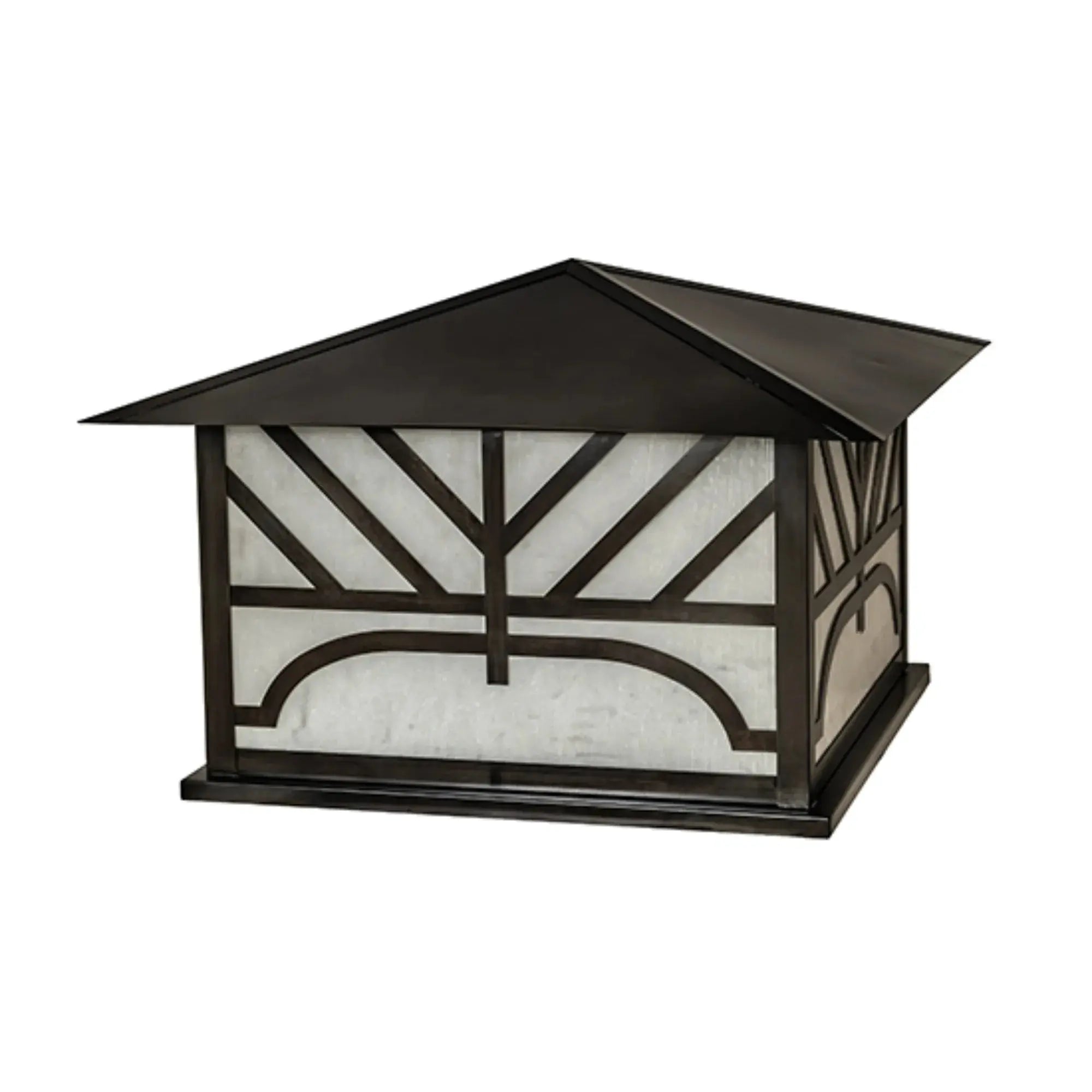 37" Square Seneca Chevron Mission Pier Mount – Black Patina – Wet-Rated – Meyda Lighting Meyda Lighting