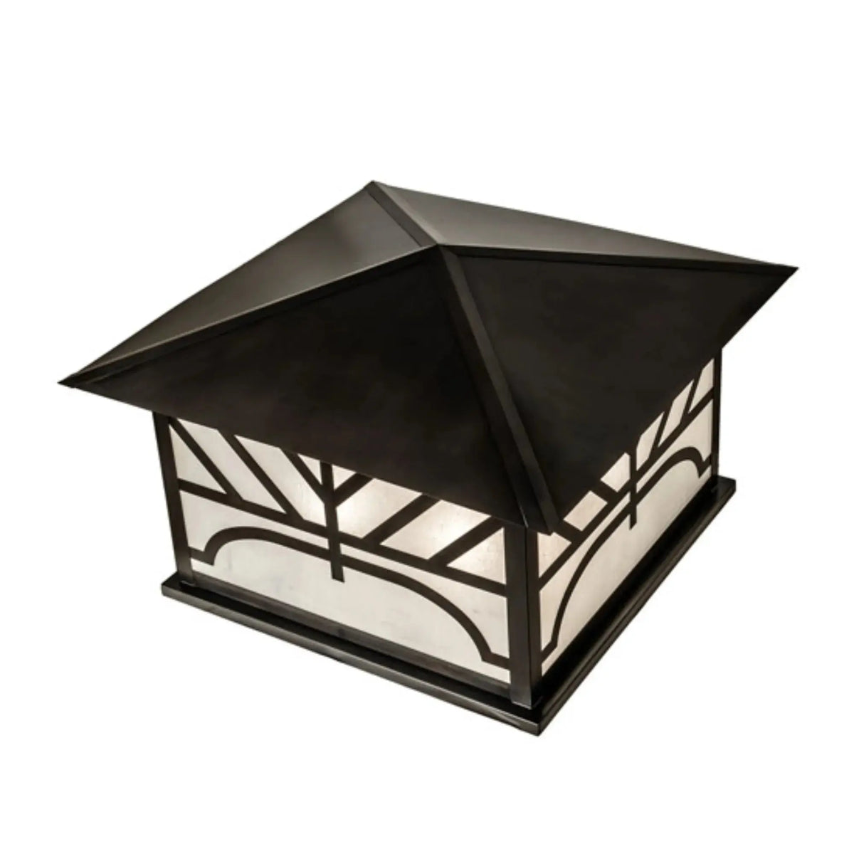 37" Square Seneca Chevron Mission Pier Mount – Black Patina – Wet-Rated – Meyda Lighting Meyda Lighting