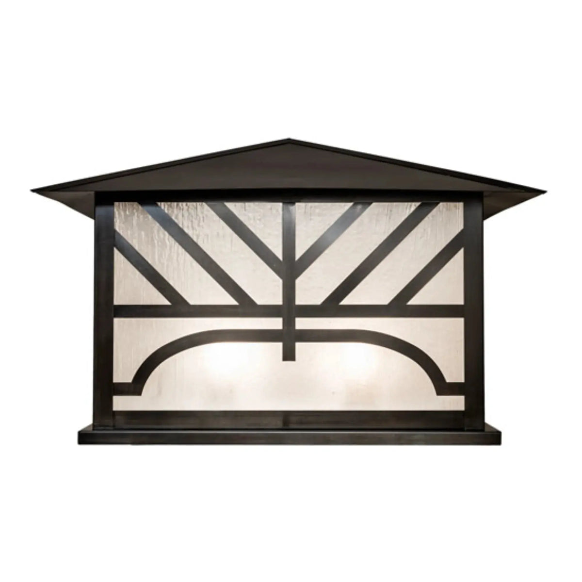 37" Square Seneca Chevron Mission Pier Mount – Black Patina – Wet-Rated – Meyda Lighting Meyda Lighting