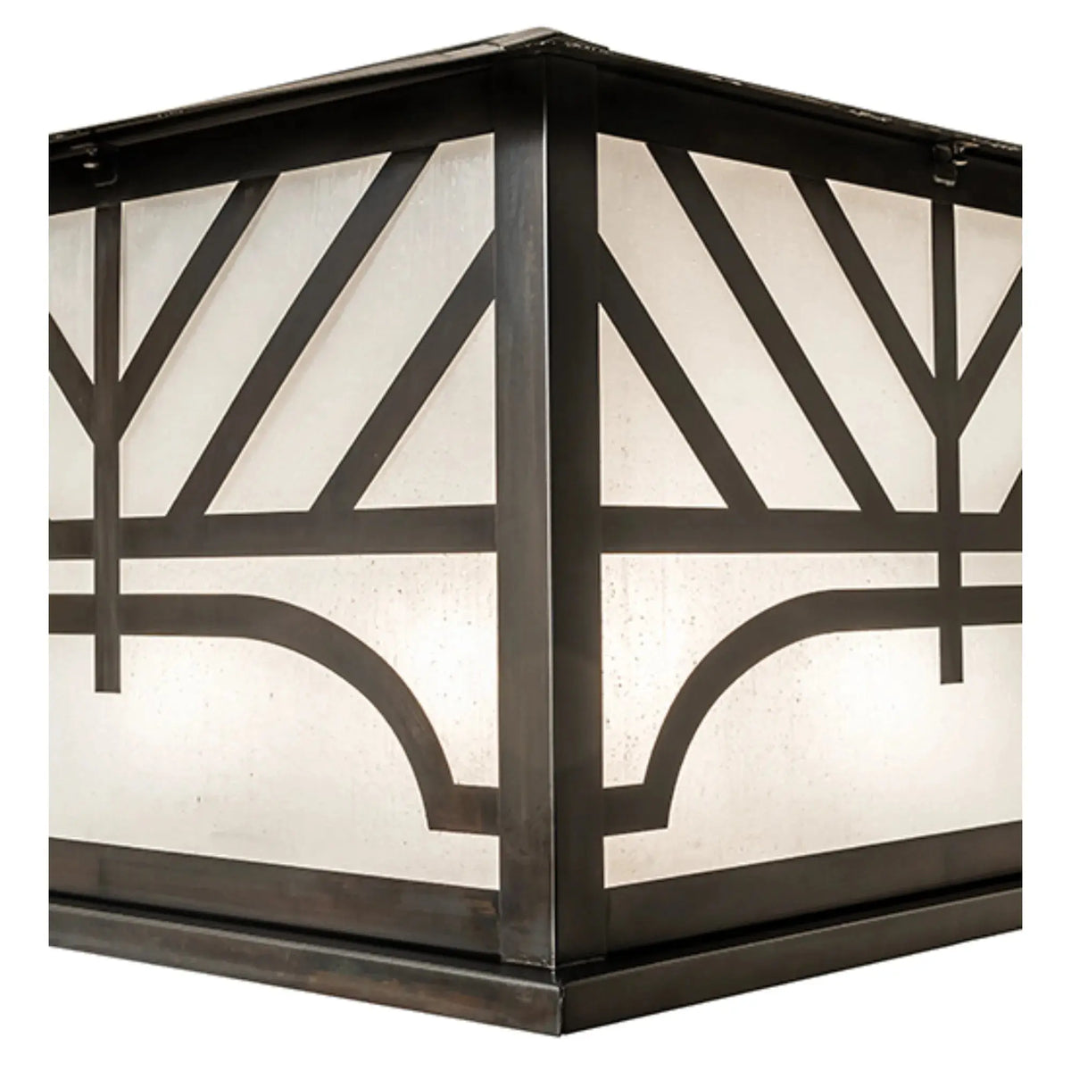 37" Square Seneca Chevron Mission Pier Mount – Black Patina – Wet-Rated – Meyda Lighting Meyda Lighting