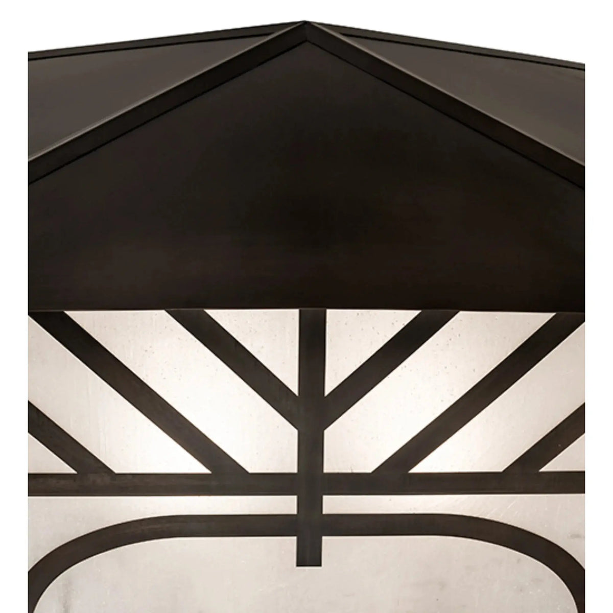 37" Square Seneca Chevron Mission Pier Mount – Black Patina – Wet-Rated – Meyda Lighting Meyda Lighting