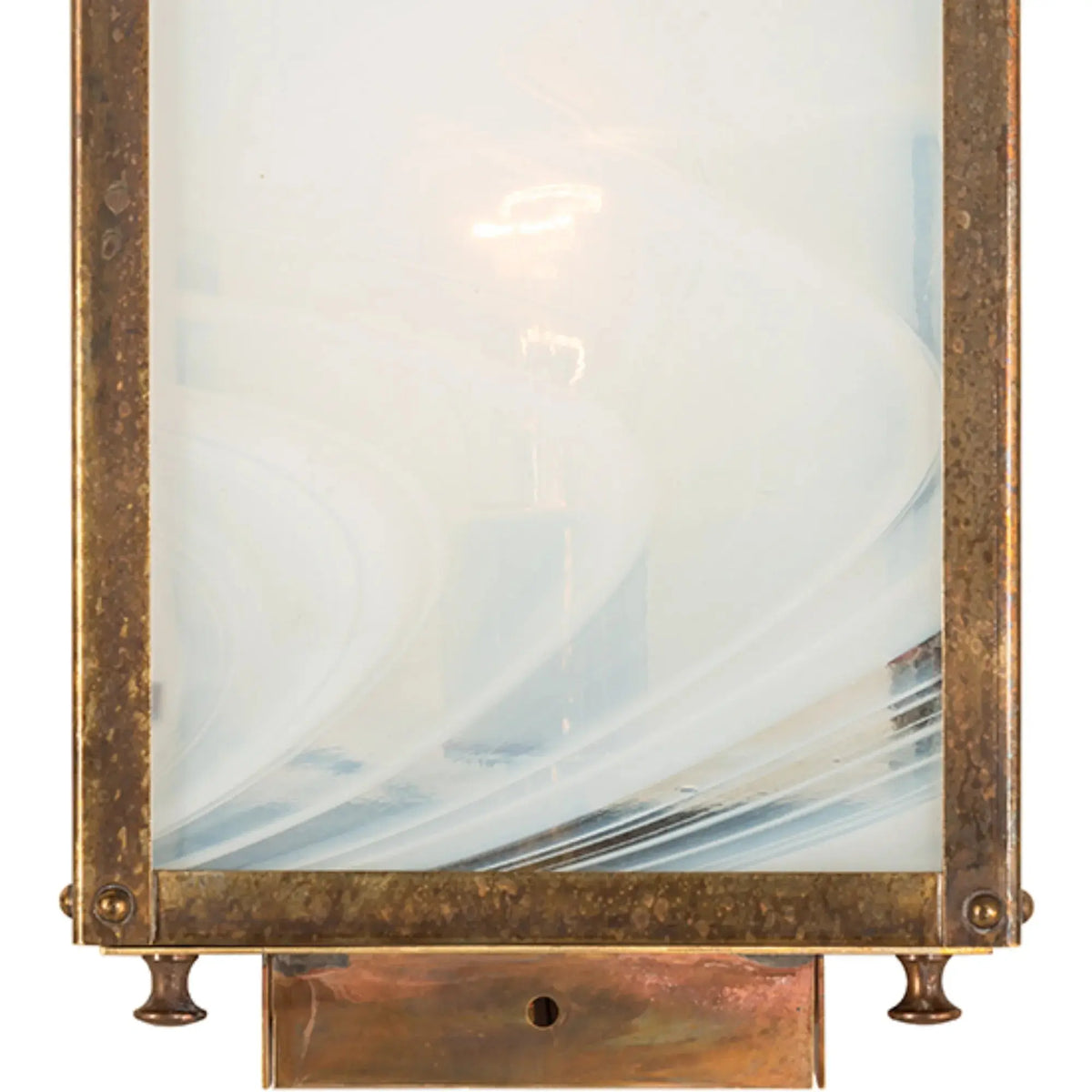 6" Square Esopus Post Mount – Custom Finish – White Baroque Art Glass – Wet-Rated – Meyda Lighting Meyda Lighting