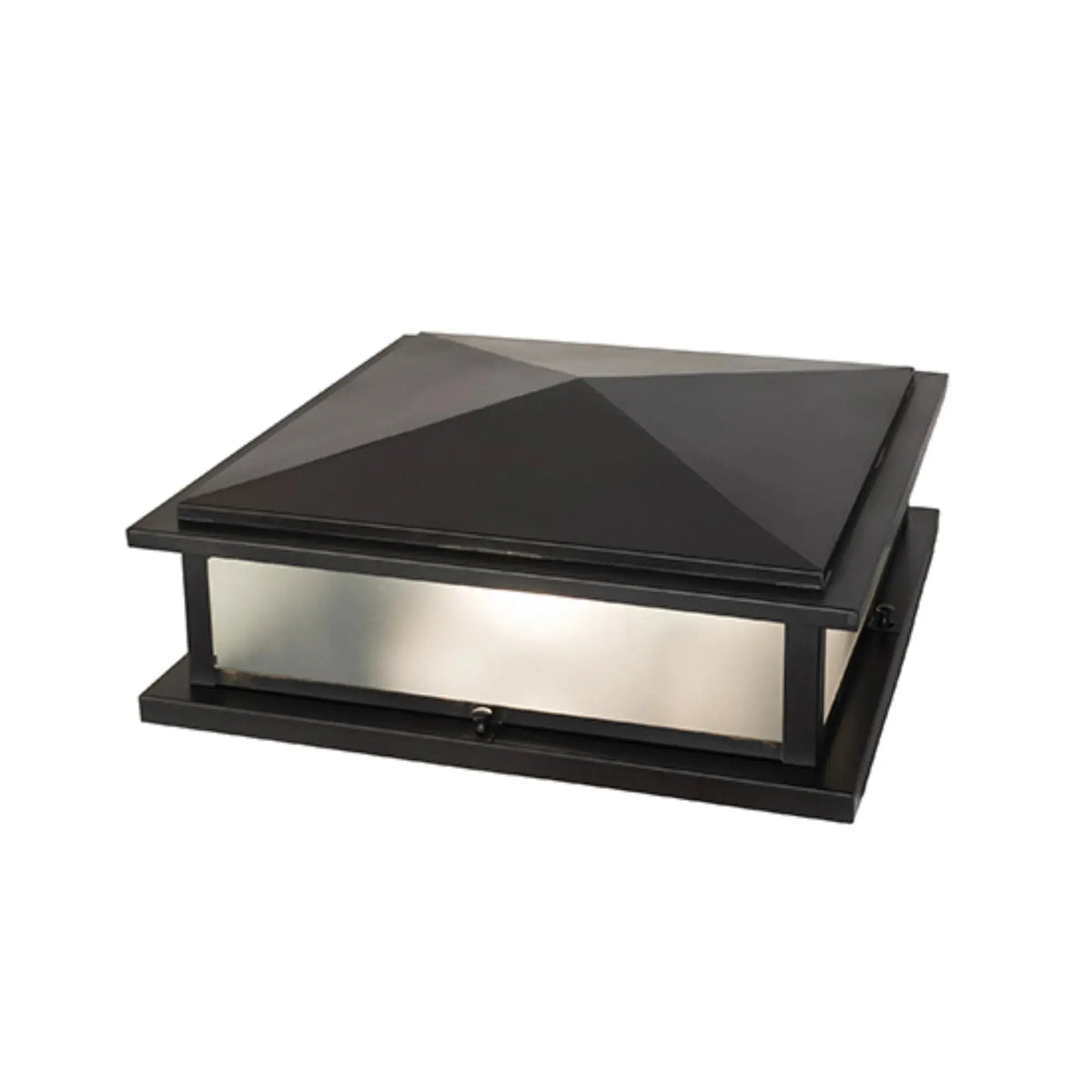 18" Square Seneca Prime Pier Mount – Black Patina – Clear Frosted Glass – Wet-Rated – Meyda Lighting Meyda Lighting