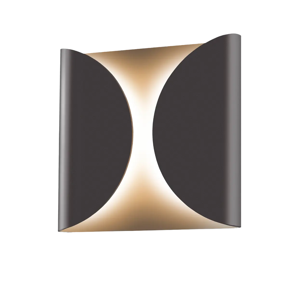 Folds Wall Sconce - Textured Bronze - 8" H 8" W - Sonneman