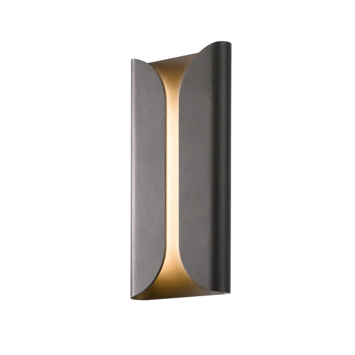 Folds Wall Sconce - Textured Bronze - 13.75" H 6.5" W - Sonneman