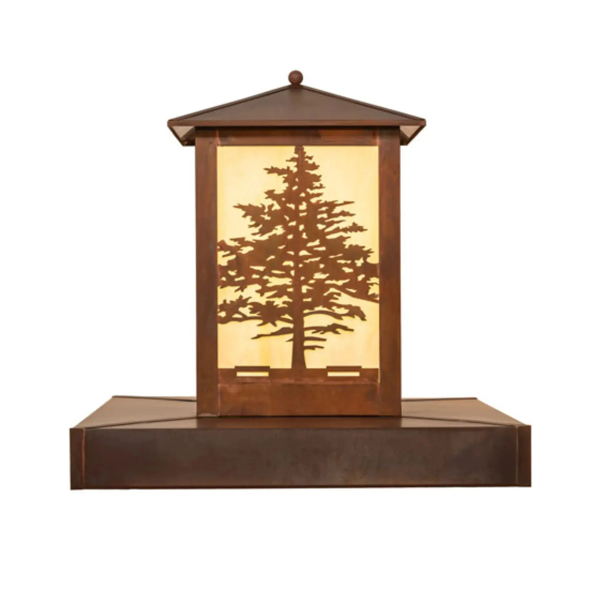 27" Square Tamarack Pier Mount – Vintage Copper – Travertine Idalight – Wet-Rated – Meyda Lighting Meyda Lighting