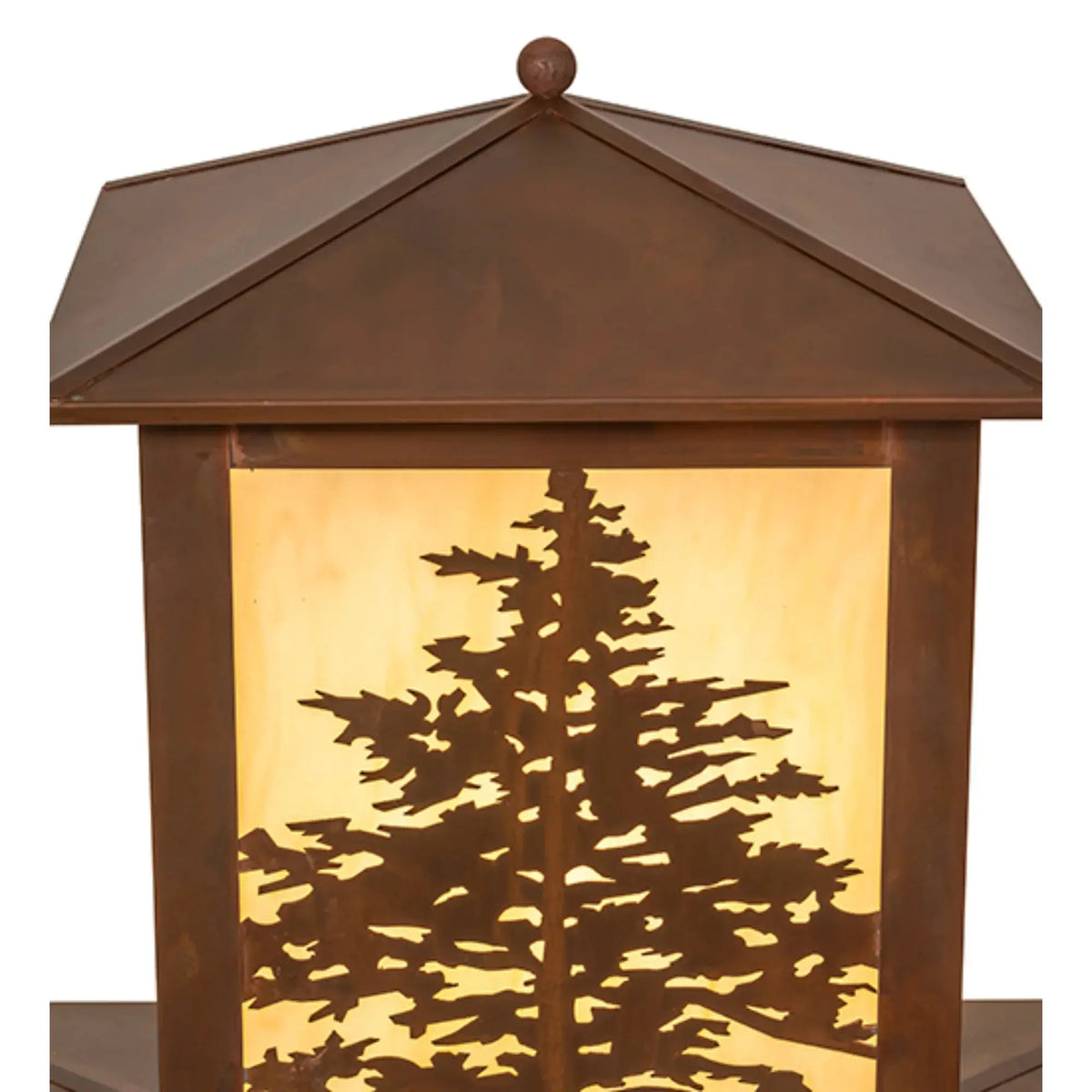 27" Square Tamarack Pier Mount – Vintage Copper – Travertine Idalight – Wet-Rated – Meyda Lighting Meyda Lighting