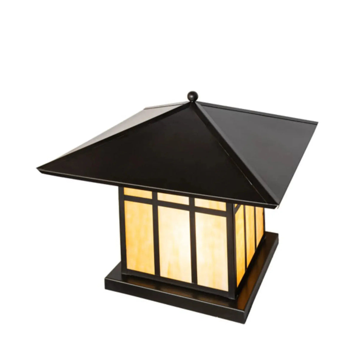 19" Square Seneca Double Cross Mission Pier Mount – Craftsman Brown – Wet-Rated – Meyda Lighting Meyda Lighting