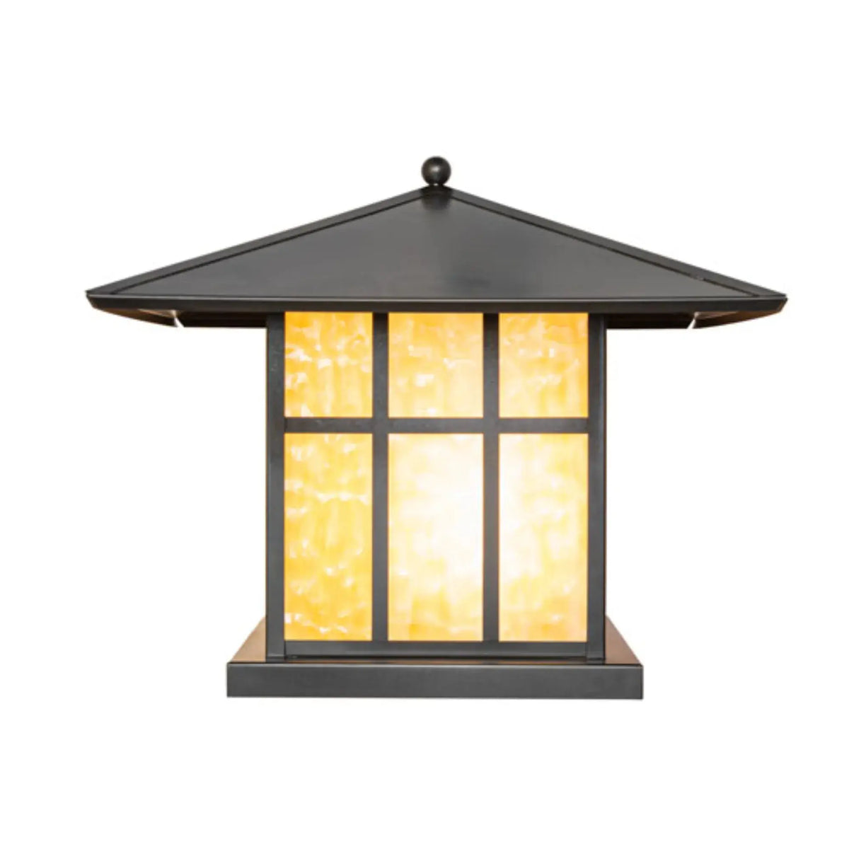 19" Square Seneca Double Cross Mission Pier Mount – Craftsman Brown – Wet-Rated – Meyda Lighting Meyda Lighting